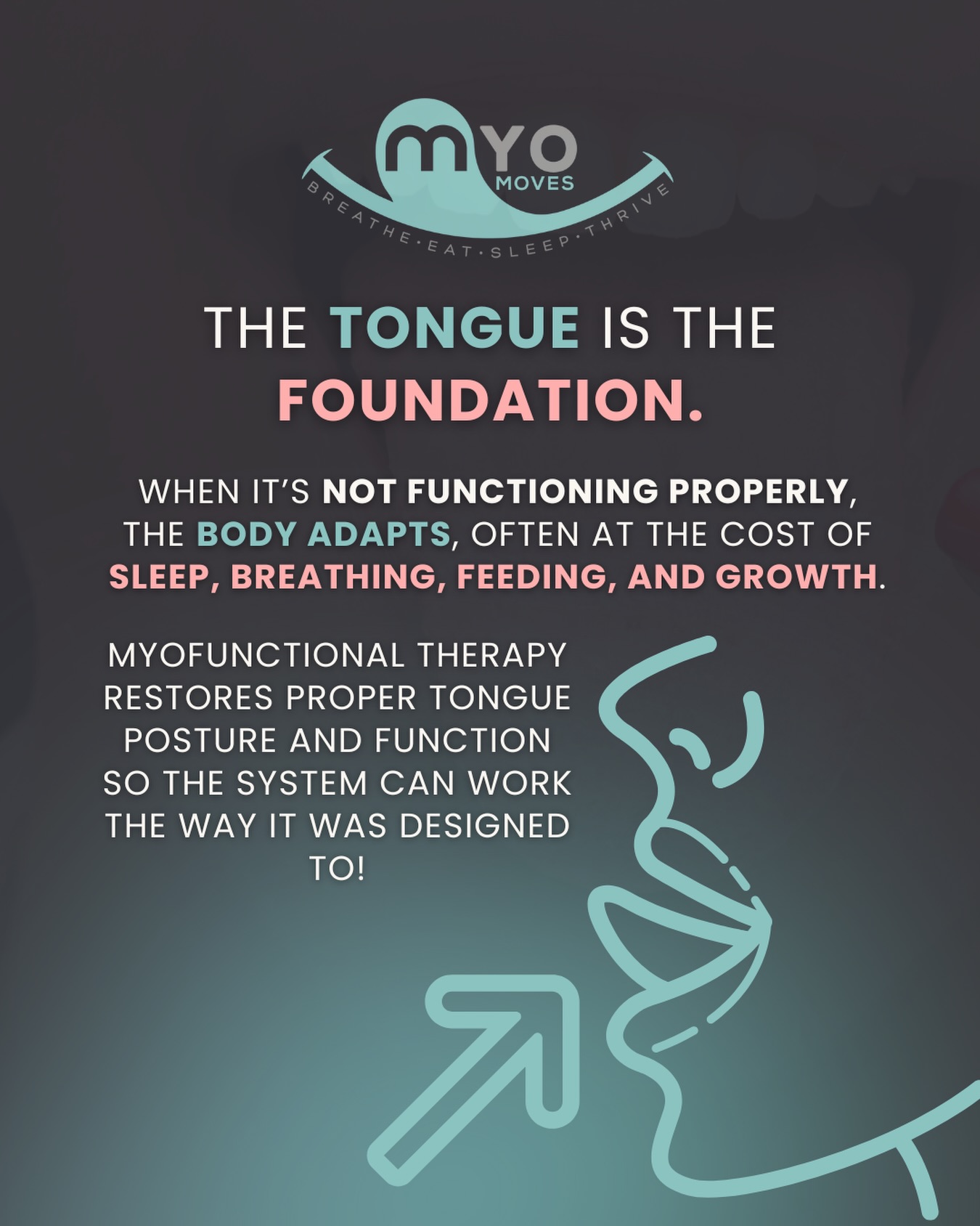 The tongue does so much more than you think! It guides how we breathe, sleep, swallow, and grow, especially during development.
When tongue function is compromised, the body finds workarounds:
mouth breathing, poor sleep quality, feeding challenges, tension patterns, and airway strain.
Myofunctional therapy helps retrain the tongue and surrounding muscles so compensation isn’t the default anymore!
👅 Comment YES AIRWAY or send us a message for more information to make sure your tongue is functioning properly!