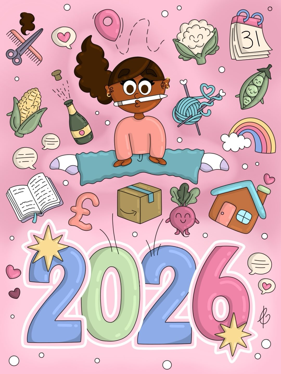 HELLO 🥂2026🤩 Cheers 🥂 to a Brand New Sparkly Year!
🥂 To GOOD Health
🥂 NEW Blessings
🥂 NEW Adventure
But most of all Thank you LORD for another Year!! This year will not be taken for granted, it’s very much a ‘work mode’ year for me 💪🏾with a sprinkle of healthy living (I will try lol)
I hope this year brings you all Blessings upon Blessings xx
🖤
✨
🖤
✨
🖤
#2026 #happynewyear #newyear #newyearart
#makerslondon #culturematters #shopsmall #artforchildren #kidlitartist #artjournalling #cutedrawings #justdraw #artwork_artist #blackchildren #everydayart #procreators #artjourney #2dart #teenykisses #artjournals #2danimators #artworks_artist #girlsmakingmagic #cuteartist #doodlenation #cuteartstyle #mysketchbook #blackartnetwork #cartooncharacter #bookartist