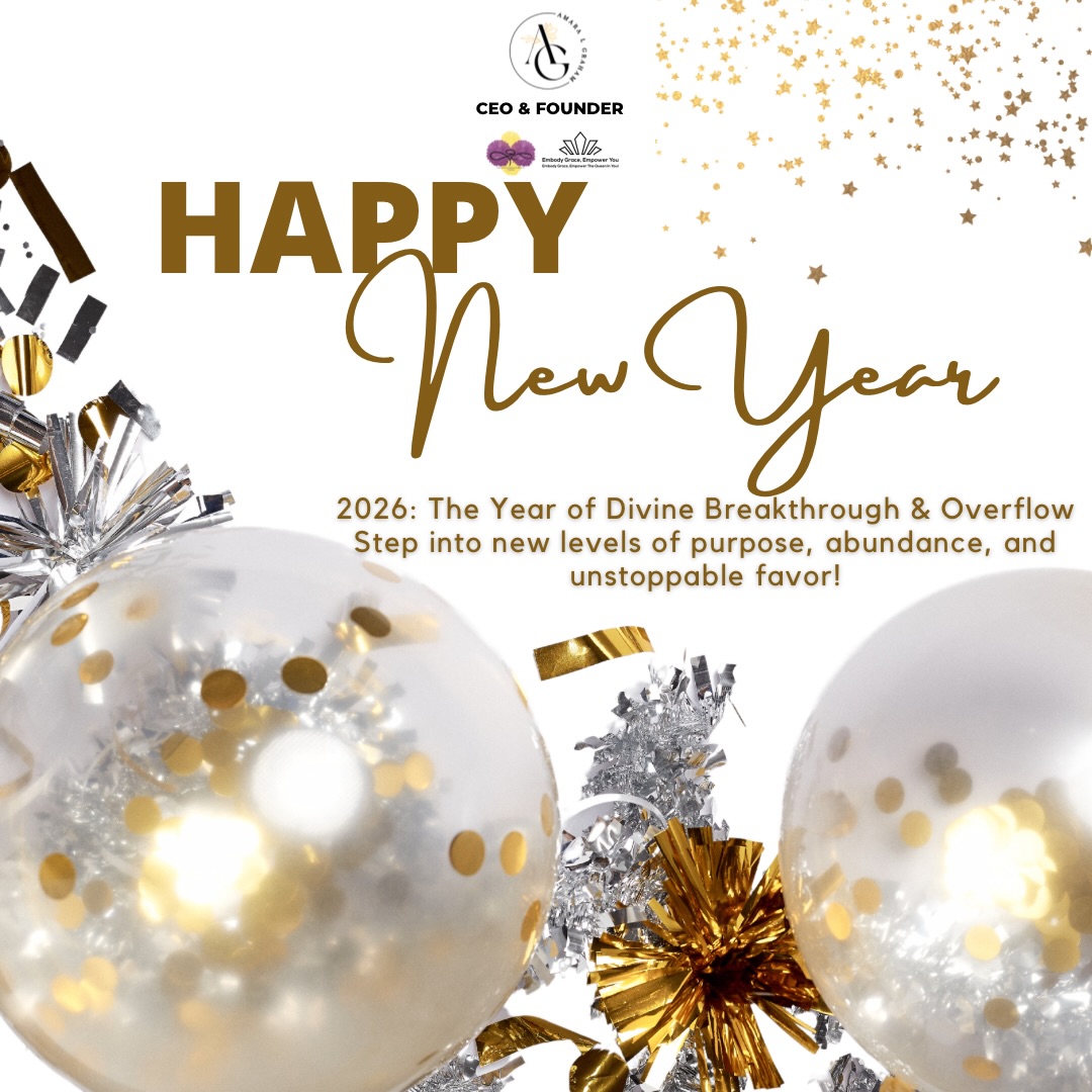 Happy New Year + Hello Joyous January!✨
Happy New Year & Cheers to (what will be, a) Joyous January! Whew, we have not only made it to the 1st month of 2026 but also through the first couple of days, can you believe it?!
“Blessed is she who has believed that the Lord would fulfill his promises to her!” (Luke 1:37 NIV)
Can I encourage you, today? Your Heavenly Father didn’t give you that dream or desire to tease or torment you. All He asks, is that you, “Trust in the Lord with all your heart, and do not lean on your understanding. Seek his will in all you do, and he will show you which path to take” (Proverbs 3:5-6).
The battles are real, but our God is bigger. May His peace, be your peace; His joy, your joy, and His strength, your strength.
Amara (Grace)💛
Motivational Speaker 🎤 + Strategist👸🏾
🗓️ Are you in need of a volunteer, motivational speaker, host, or a 1:1 strategy session? Message me or book online for scheduling: AmaraLGraham.com
#Welcome2026 #HelloJanuary #GodWillDoIt #DaughterOfTheKing #ATimeSuchAsThis