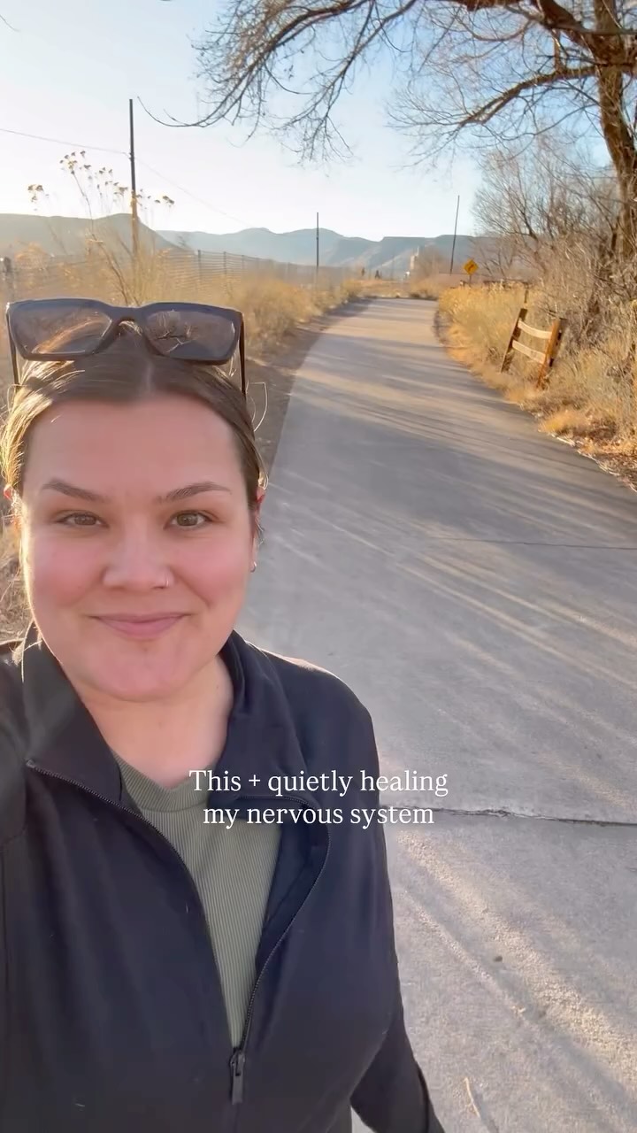 Most of us really do underestimate the power of a gentle walk + sunlight. 🌞
Today was a long day on my computer and my body was screaming. Instead of pushing harder and over-extending myself (the old me), I closed my laptop and took a 25-minute walk at golden hour — and it did wonders.
For me, healing my nervous system looks like choosing the opposite of what I’ve known for most of my life.
So I finished my workday feeling stronger and clearer, with fresh air in my lungs — not overwhelmed or feeling fried.
No fancy elixirs or name-brand products here — just good old Mother Nature.
It really is the little things that make the biggest impact. 🥰