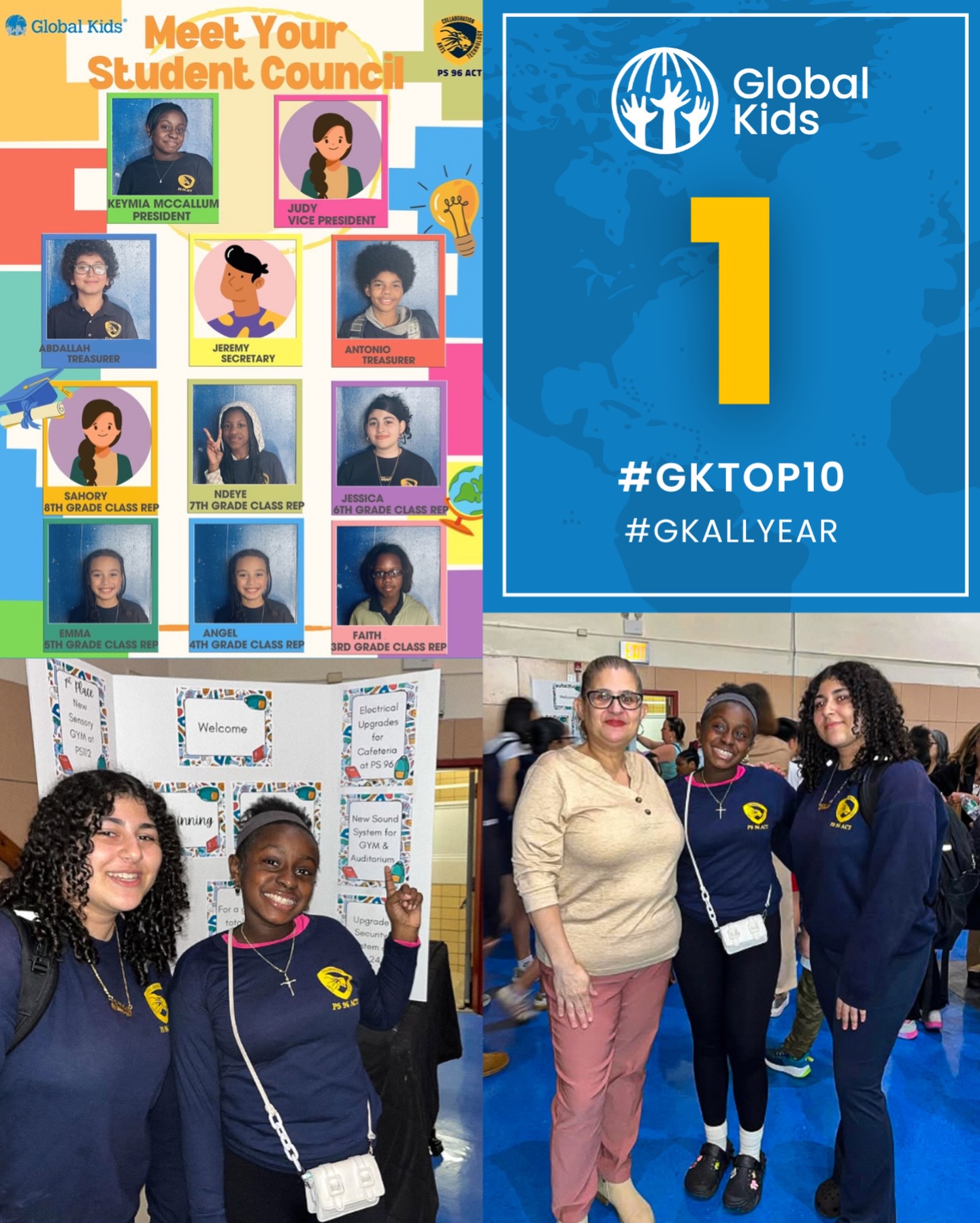 Closing out our 2025 #GKTop10 with a look back at the incredible student council leaders at PS 96 who, guided by Global Kids, participated in a real-world voting and participatory budgeting process that empowered them to add to the conversation and make their voices heard. Students learned how to evaluate proposals, facilitate elections, advocate at district meetings, and see civic engagement in action, and their participation delivered tangible results: new air conditioning units for their school cafeteria!
#youth #celebrate #GKAlIDay #empowerment #future #leaders #youthvoices #nycnonprofit #leadership