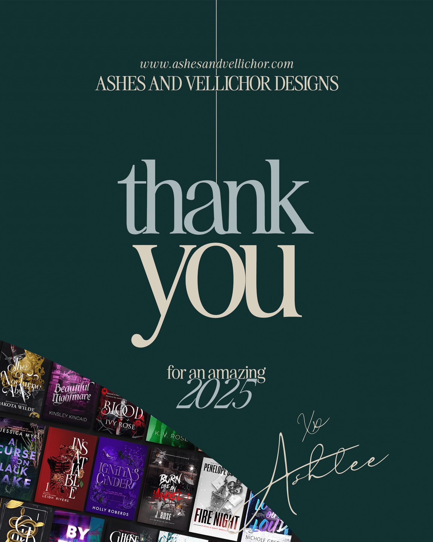 Taking a moment to reflect on an amazing year filled with unbelievable first and designs I’ve never been prouder of.
•To all the amazing clients who have been with me for years…
•To all the amazing first time clients who took a chance…
•To the book box collaborations that allow me creative space and freedom…
•To the publishers that continued my designs or hired me as a vendor designer…
•To my fellow designers who show up and support one another’s work and deserve all the coffee…
• & to the readers who continue to keep this book world spinning which in return allows me a place to do what I love.
Thank you from the bottom of my emo heart. Cheers.
#Ashesandvellichor #ashesandvellichordesigns #bookcoverdesigns #freelancedesigner #graphicdesigner