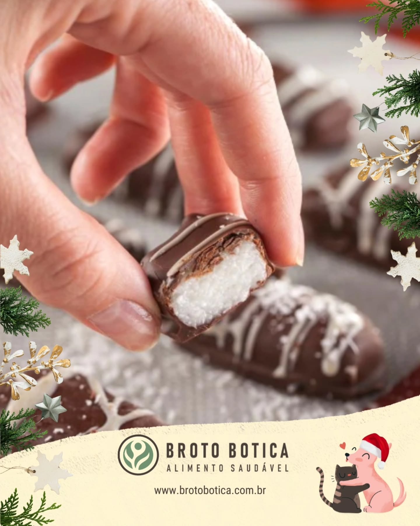 Chocoduo Veganutris no Broto Botica ✨
Três sabores para escolher: caramel, brownie e coco — práticos, veganos e sem adição de açúcar.
Perfeitos para ter por perto no dia a dia ou presentear com carinho.
👉 Acesse: brotobotica.com.br
Qual vai ser o seu favorito? 🍫💛