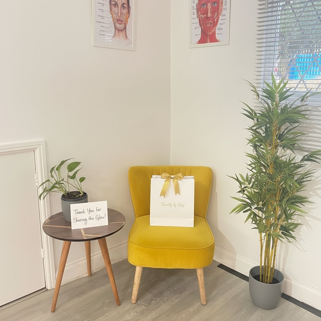 Share the Glow. Earn rewards with friends.
Ever wished your bestie could experience glowing skin too? Now, when you refer a friend to Beauty by Naz and they book a treatment package, you BOTH receive a £10 treatment credit.
It’s my way of saying thank you for trusting me with your skin—and for helping our community shine a little brighter.
Ready to share the love? DM to get your unique referral code or mention your friend at booking.
Let’s glow together! ✨