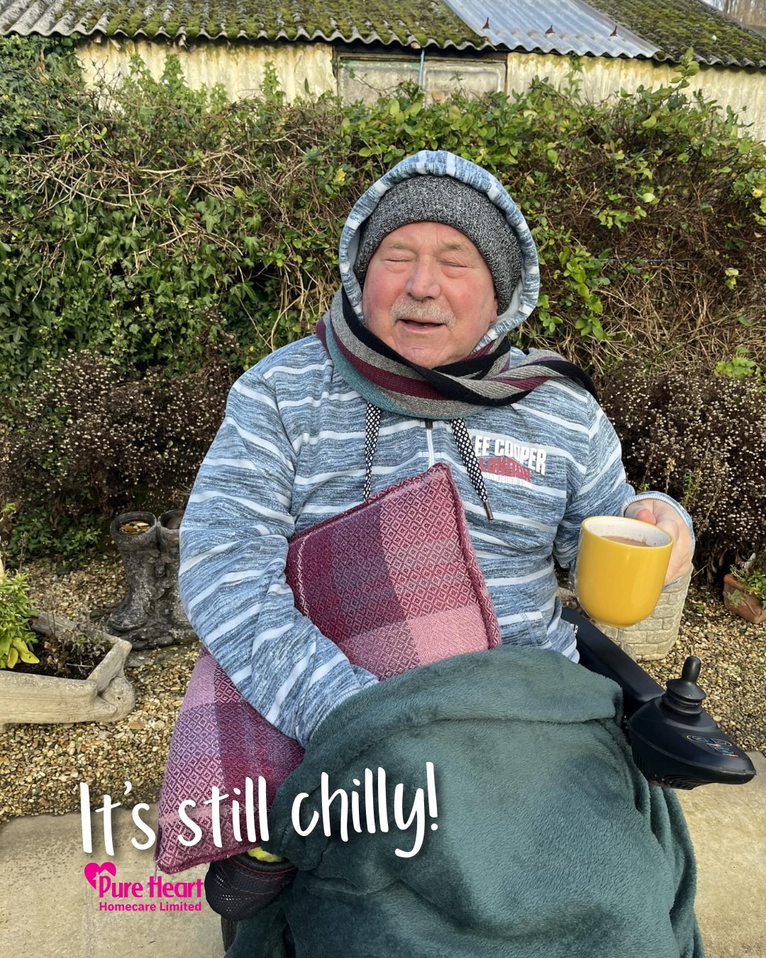 It's still chilly out! So keep wrapped up warm and keep checking in on your loved ones 💗
Visit purehearthomecare.co.uk today!
#PureHeartHomeCare #ColdWeather #Winter