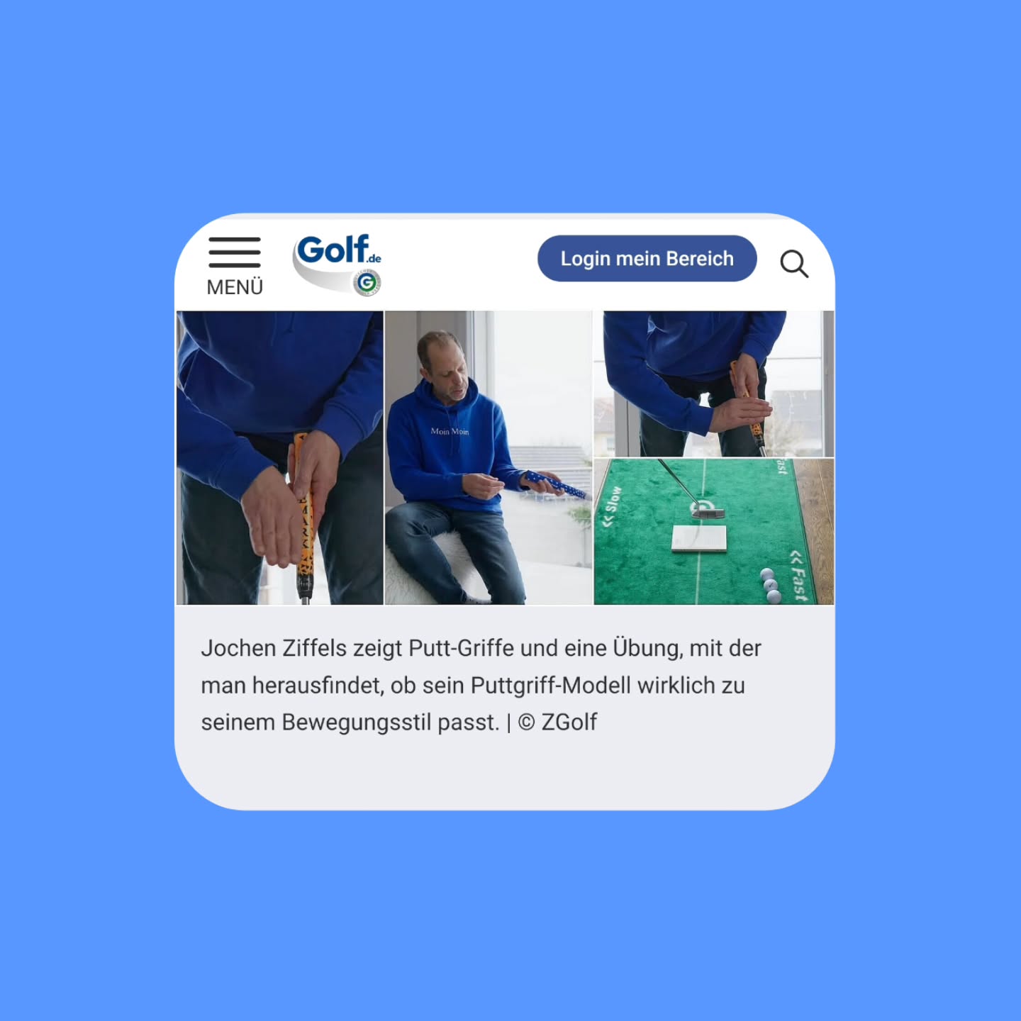 Der zweite Teil von Indoor Putting ist auf der Golf.de verfügbar.
#zgolf #golftip