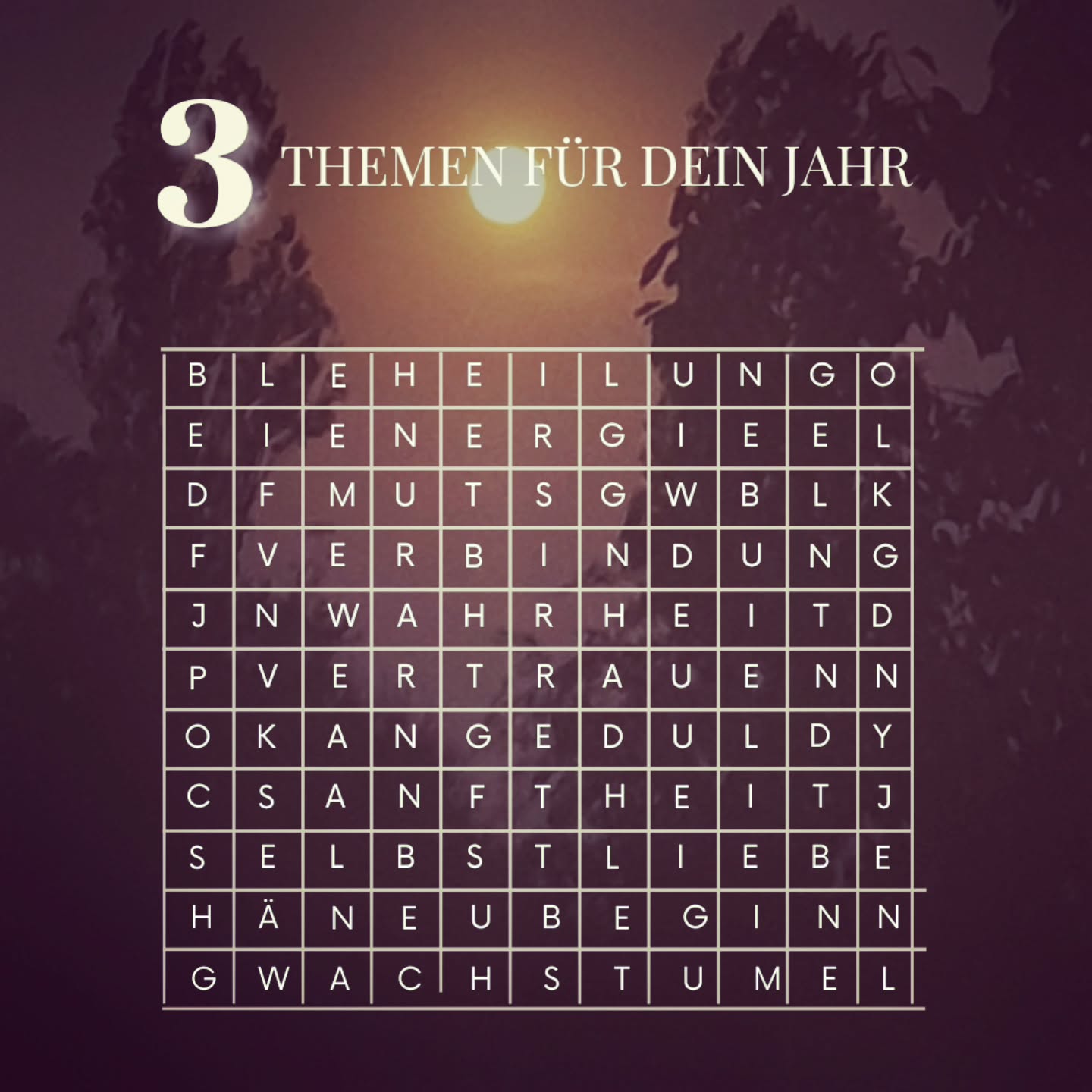 Die ersten 3 Wörter, die dir ins Auge springen 💫✨️
Welche Bedeutung haben Sie für dich für 2026?
Ich wünsche dir ein ganz wundervolles Jahr 🐞❤️