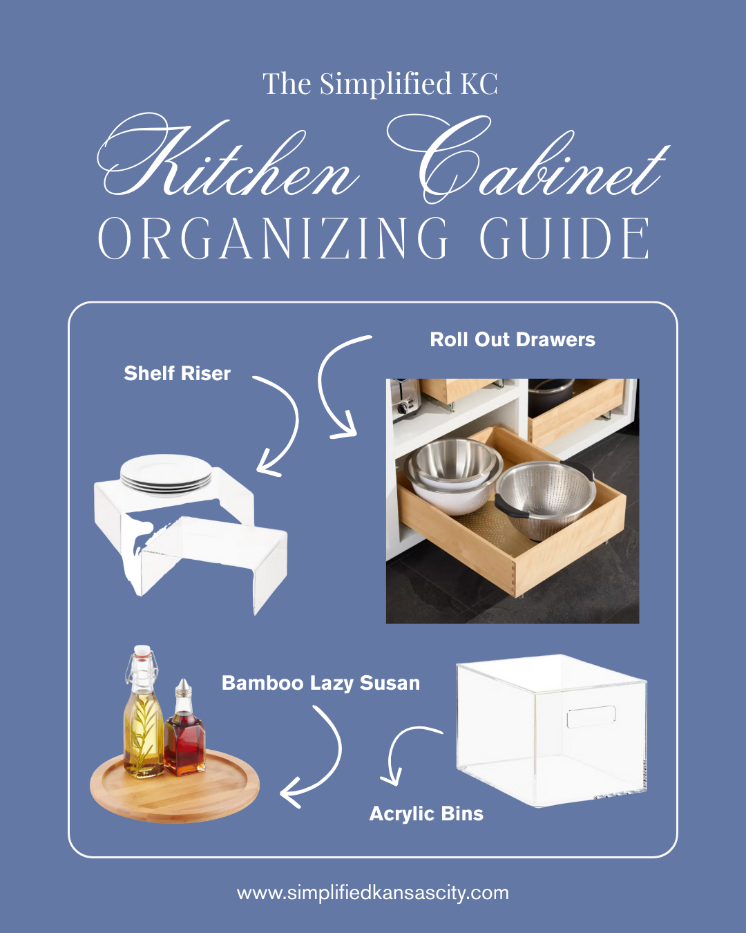 I’m so excited for today’s task because the kitchen is one of my favorite spaces to transform 🙌 And believe me when I say a few of my cabinets could use a little love.
As we spend some time in this space today, I’m highlighting a few of my go-to kitchen products in case you’re looking for ideas to make your space work better for you.
That said—products are NOT required for this challenge. Decluttering comes first, always. These are just a few fan favorites if you’re ready for that next step later on.
On the list:
✨ Roll-out drawers. Life changing for me when it comes to reaching pots & pans.
✨ Shelf risers to maximize vertical space and stop stacking chaos.
✨ Lazy Susans for hard-to-reach items hiding in the back of cabinets
✨ Acrylic bins to contain small items like medicine, coffee accessories, and odds & ends
Remember—simple systems + intentional choices make all the difference. You’ve got this!
#SimplifiedKC #KitchenOrganization #DeclutteringChallenge #OrganizedKitchen #FunctionalSpaces #HomeOrganization #OrganizingProducts #ProgressNotPerfection