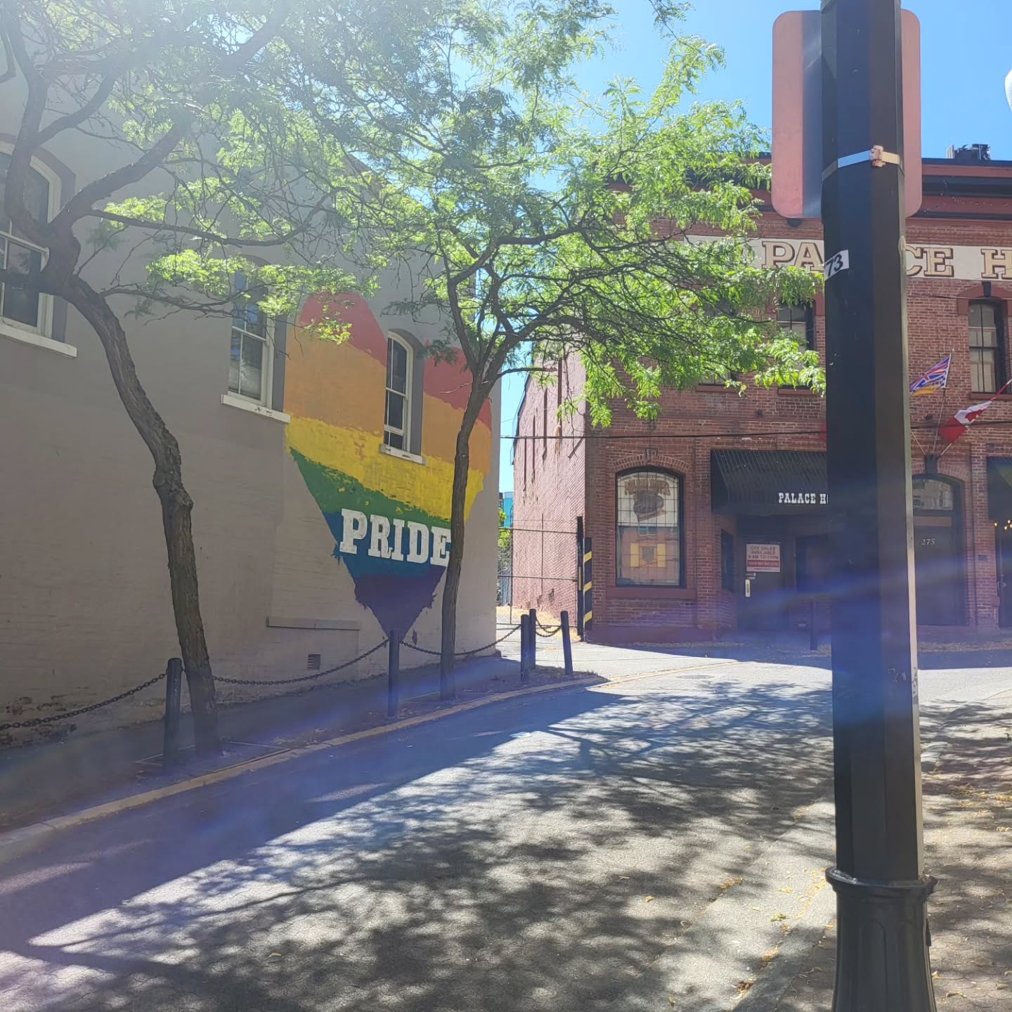 Because HIA is no more, I'll be reposting older content on here.
Do you recognize this mural? HBOs the #thelastofus featured this mural in one of the episodes they shot in downtown Nanaimo. The original mural was covered and they left the city of Nanaimo some funds to have it re-created once the episode was aired. Humanity In Art (the artistic partnership of Lys Glassford & Lauren Semple ™️) was asked to recreate it last summer.
I always have fun with these types of projects and for me it highlights homophobia is live and well and visibility is as important as ever. We had a few very crude and nasty remarks while painting, but overall the majority of people we're highly supportive and that reflects the over all vibes of Nanaimo.
#wallmural #customart #publicart #commercialart nanaimosmallbusiness