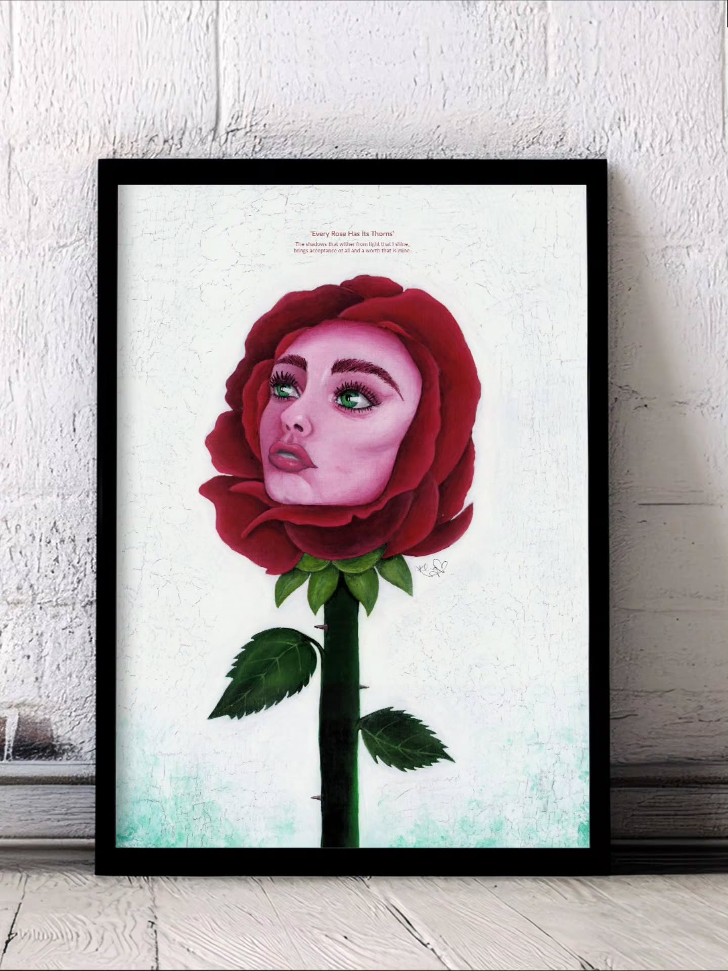 Based on my original acrylic painting (my finished painting is sloghrly different). this print carries the same quiet energy of mindfulness, creative flow, and divine feminine awakening; it's an expression of our imperfections and flaws being a beautiful thing and something that should be honoured.
The piece is accompanied by an incantation:
“The shadows that wither from light that I shine,
brings acceptance of all, and a worth that is mine."
This work is about celebrating and accepting our flaws as part of our humanity. But mostly about being proud of who we are. Only then can we truly bloom into the person we were unapologetically born to be.
Love and Light, Kagsy x
Available in A4, A3 & A2
FREE SHIPPING
#flowerart #fineart #flowerslovers