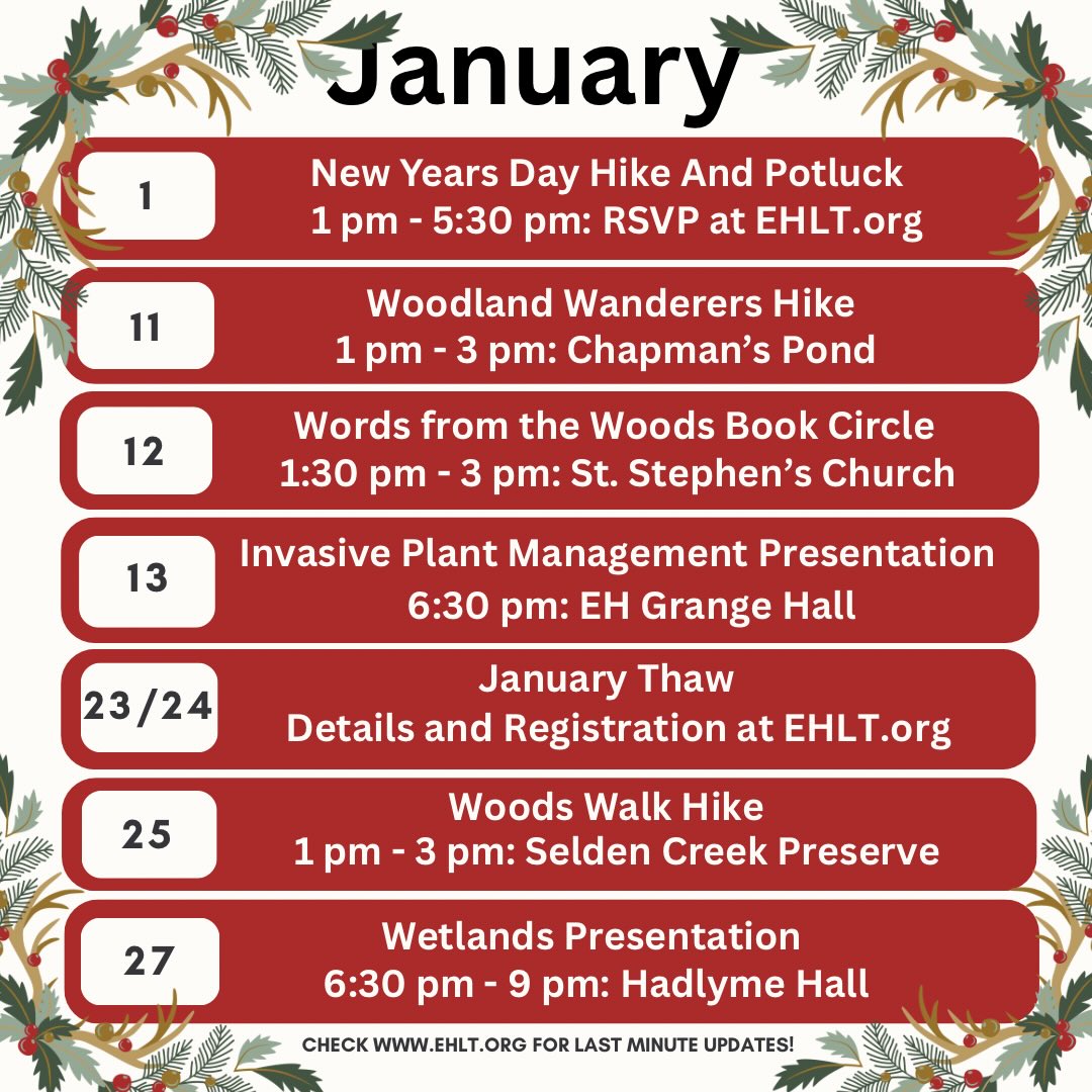 Starting the new year off with a bunch of events. Hope to see you at one (or many)!