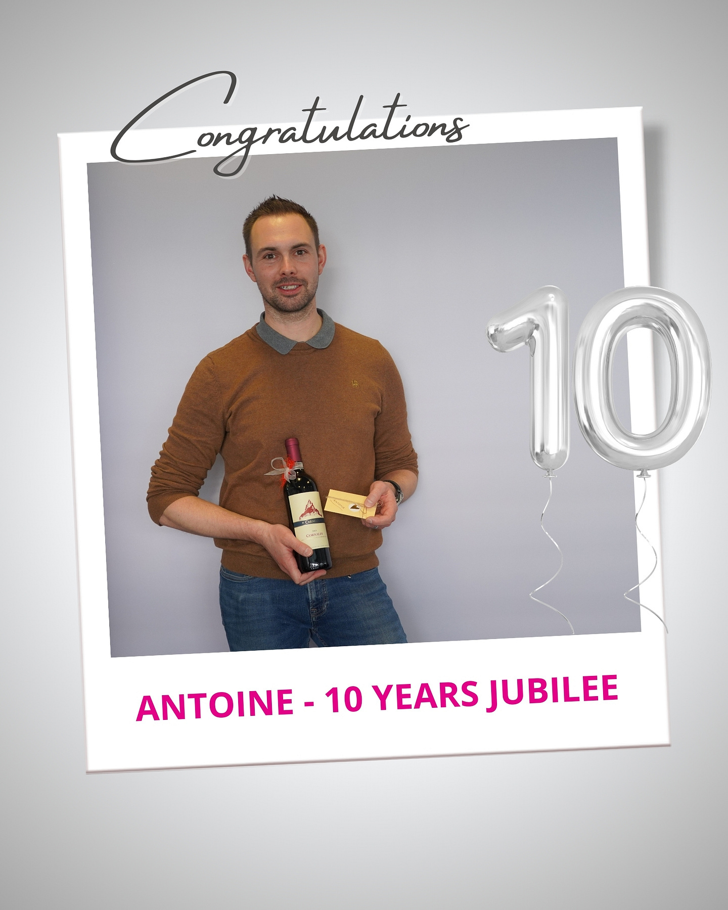 Antoine feiert sein 10. Jubiläum bei der Feller Pivotages SA. Herzliche Gratulation! 🎂💐
Antoine fête son 10ème jubilé chez Feller Pivotages SA. Sincères félicitations ! 🎂💐
« 10 années passées au sein de l’entreprise, marquées par l’engagement, l’apprentissage et la confiance mutuelle. Une évolution construite jour après jour, grâce aux équipes et à l’opportunité de grandir ensemble. »
#fellerpivotagessa #jubiläum #jubilee #anniversary #10years #watchindustry #component #watchcomponent #swisscomponent #celebration #dankbar
