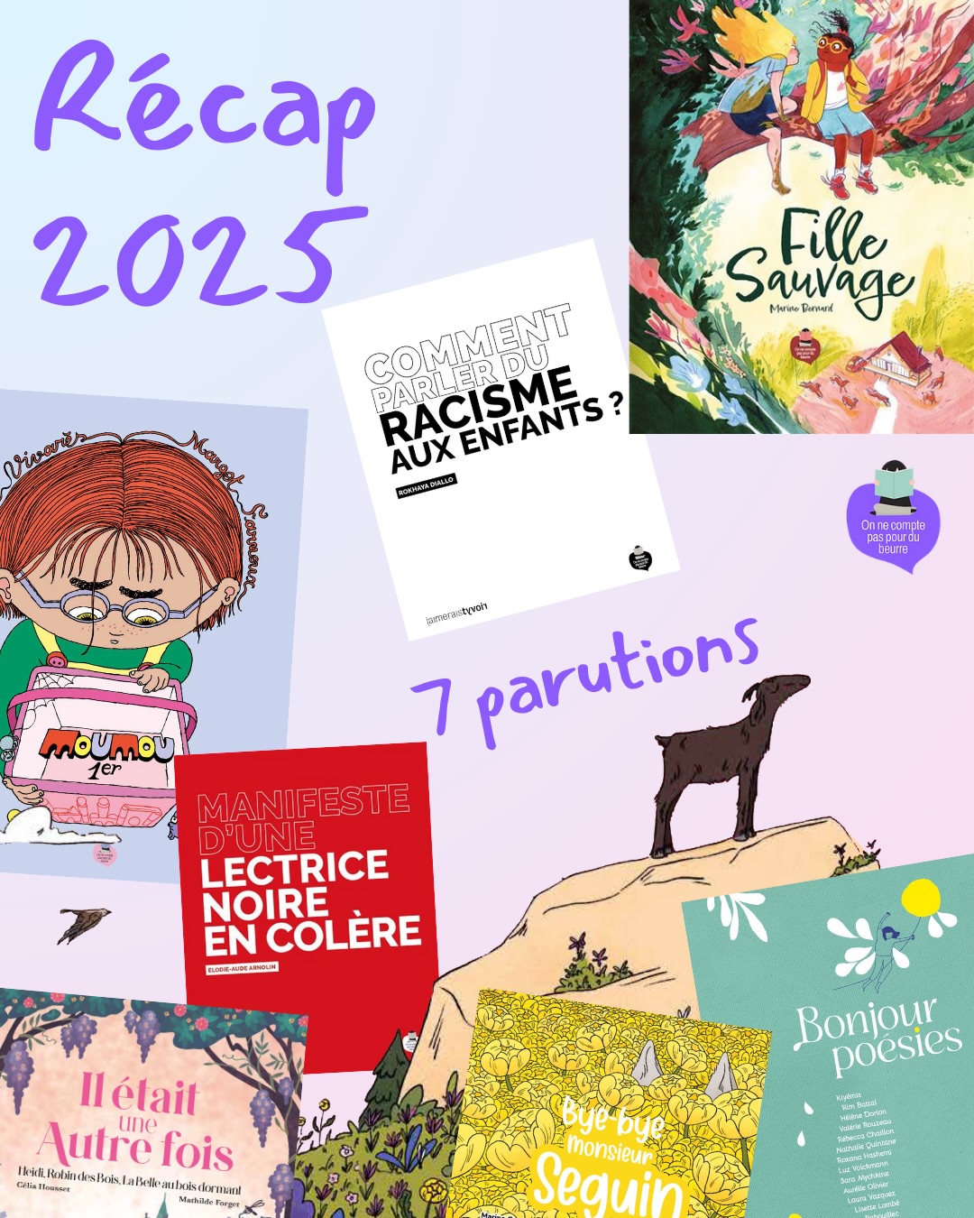 ✨Bye-bye, 2025✨
Beaucoup d’émotions cette année, principalement de la joie, mais aussi parfois des colères ou des craintes. Mais, rassurez-vous : nous n’avons pas de doute. Et nous sommes infatigables. On s’est senties grandir, et nous avons travaillé, dur, toujours bénévolement, pour vous préparer de jolis livres que vous découvrirez en 2026… 🌈
💜 Merci pour vos sourires, lors des rencontres, merci pour vos messages, nombreux, merci pour les invitations, les soutiens @culture.grandest et merci pour vos lectures et merci aux auteurices !
🙏@celiahousset @mathild_forget @rimbattal @lauralisavazquez @frau.roxana @rebeccachaillon @kiyemis @luz.volckmann @aurelie_olala @lisettelombe @helene.dorion @saramychkine @marfoux @chloevivares @rokhayadiallo @elodieaude.arn_auteur @sarah.ghey @mbd_illu @marinecoutroutsios @_annedory_