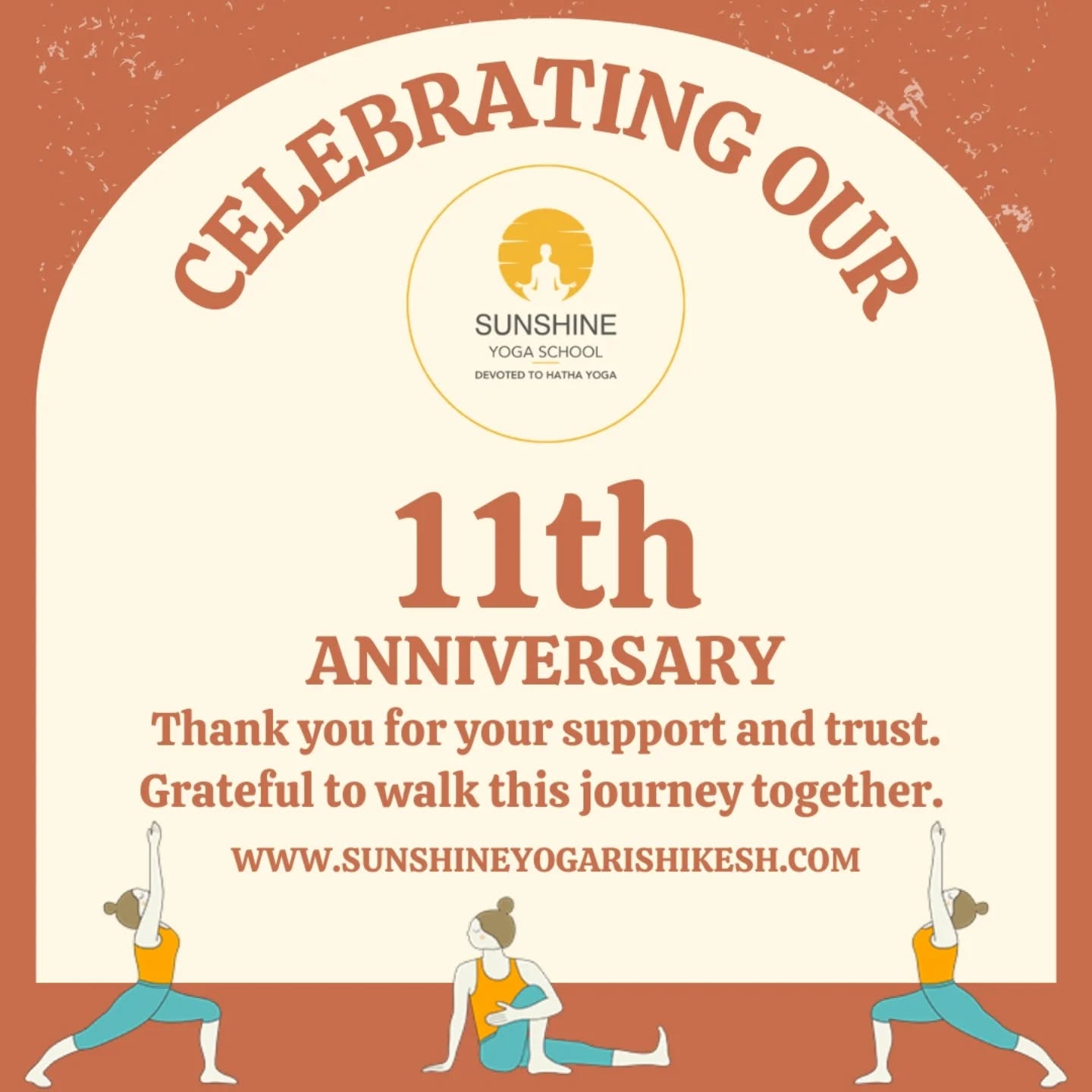 ๐ 11 Years of Sunshine Yoga School โ With Gratitude & Love ๐
Today, we joyfully celebrate the 11th Anniversary of Sunshine Yoga School.
It has been a beautiful journey of growth, learning, healing, and transformation.
From the deepest part of my heart, I offer my sincere gratitude to all our students, teachers, supporters, and well-wishers who have walked this path with us. Your trust, dedication, and love have made this journey meaningful and inspiring.
Thank you to everyone who joined us, believed in our vision, and supported Sunshine Yoga School through the years. Because of you, we continue to share yoga, healing, and inner awakening with the world. With deep appreciation and blessings,
Manoj Rawat
Founder โ Sunshine Yoga School ๐๐
โจ May our journey of light, balance, and consciousness continue for many more years. โจ
#SunshineYogaSchool
#11YearsOfYoga
#YogaTransformation
#YogaInRishikesh
#ThankYouWithGratitude