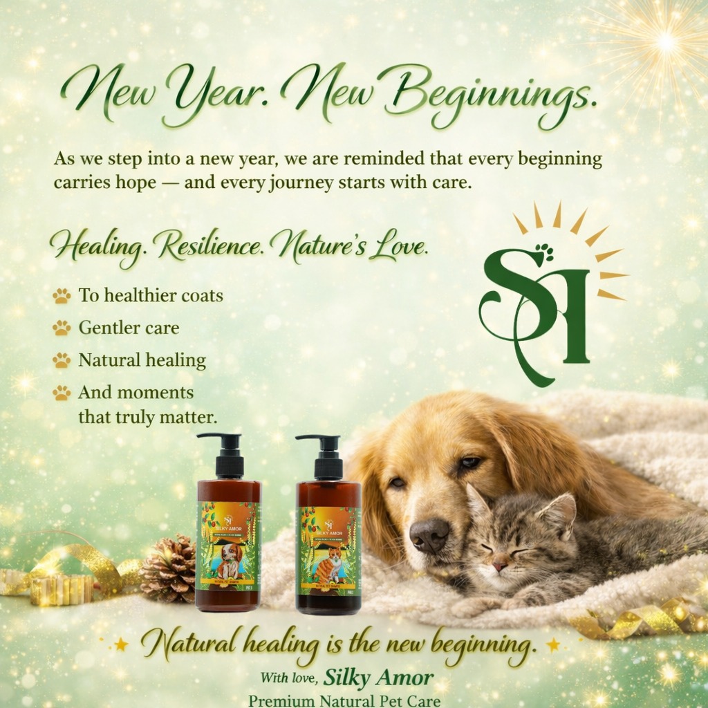 🌿✨ New Year. New Beginnings. ✨🌿
As we step into a new year, we are reminded that every beginning carries hope — and every journey starts with care.
Silky Amor was born from resilience, healing, and an unshakable belief in the power of nature.
This year, we move forward with gratitude, purpose, and love — for our pets, our community, and the quiet strength that keeps us going.
🐾 To healthier coats
🐾 Gentler care
🐾 Natural healing
🐾 And moments that truly matter
Thank you for being part of our journey.
Here’s to a year filled with wellness, compassion, and new beginnings — for you and your beloved pets.
✨ Natural healing is the new beginning. ✨
With love,
Silky Amor
Premium Natural Pet Care
Formulated in the UAE
#SilkyAmor #NewYearNewBeginnings #NaturalPetCare #PetWellness #HealingWithNature #FormulatedInUAE #PetParents #WellnessJourney #CleanCare #NewYear2025