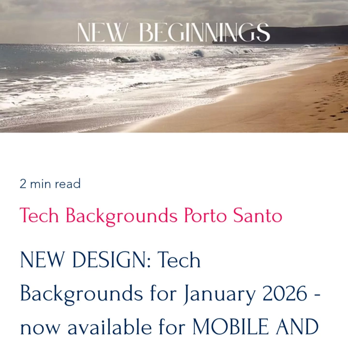 Check out our wonderful monthly tech backgrounds for phone and desktop. Collage and relatable monthly connect with our island even if you are far away!
www.howtoportosanto.com tech backgrounds section for FREE download.
Update 1st of each month of the year!
☕New design
🎁Mobile version added
🧬With and without calendar
Got an idea how to improve our backgrounds? We are happy to hear from you @Dm or howtoportosanto@gmail.com