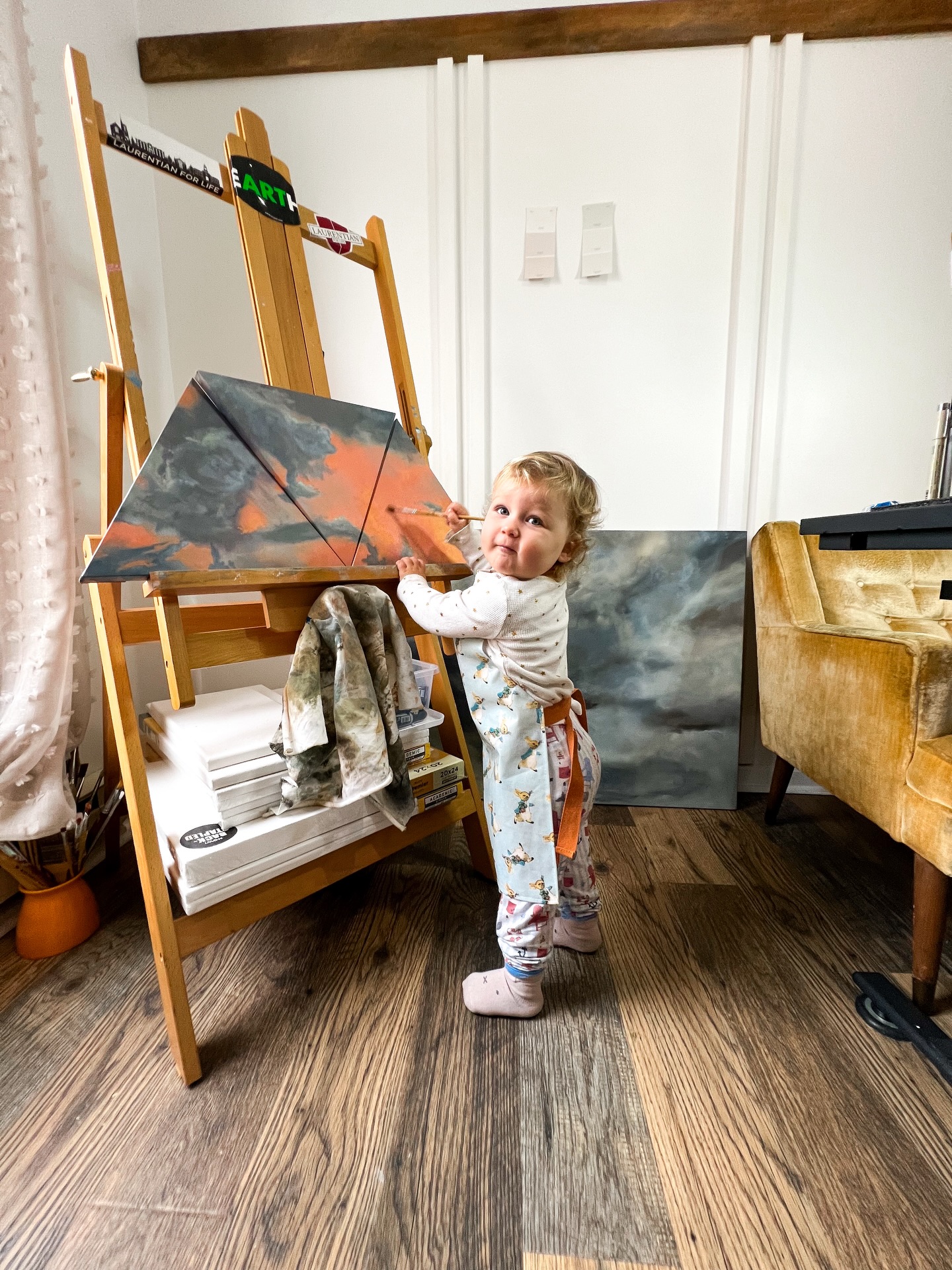 Happy New Year!
This year is already bringing change for this artist mama! My mini muse and studio partner started school this week 🥹 big transitions all around, but feeling grateful that (so far) things are going smoothly and I’m taking advantage of the time to paint.
More time for my business means BIG goals for 2026. Look out for exhibition info, badass updates, and series releases. 👀