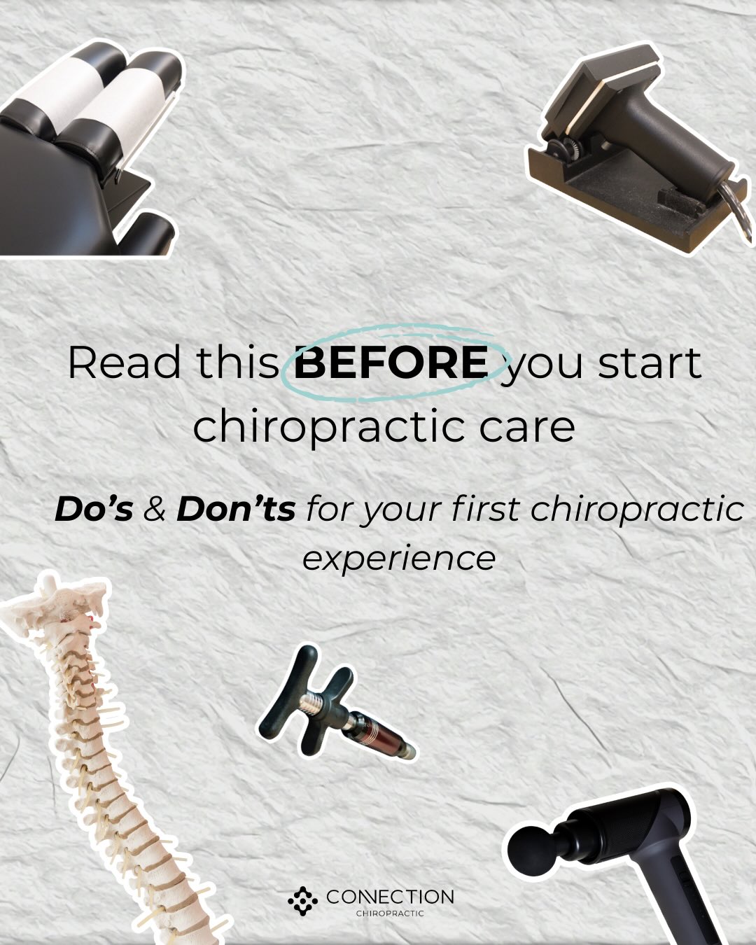Your first adjustment is important, but what happens before and after that matters just as much. At Connection Chiropractic, we want you to feel informed, heard, and supported from day one.
These simple do’s and don’ts will help you get more clarity, better communication, and ultimately, better results from your chiropractic journey.
👉 Save this post before your first visit & share it with someone who’s been thinking about seeing a chiropractor.
#orlandochiropractor #painrelief #spinehealth #chiropracticcare
