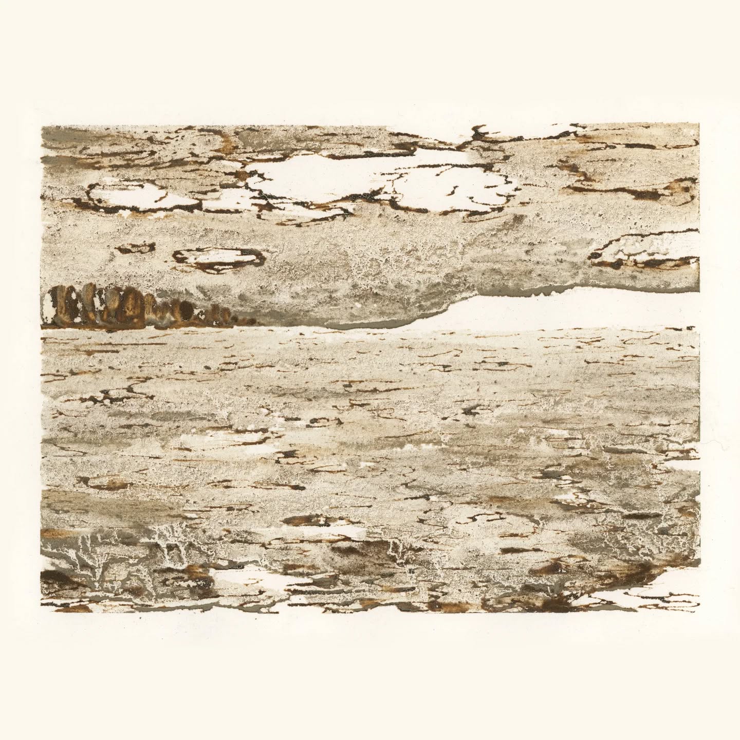 Ice lake
Ink from ashes and iron rich mud