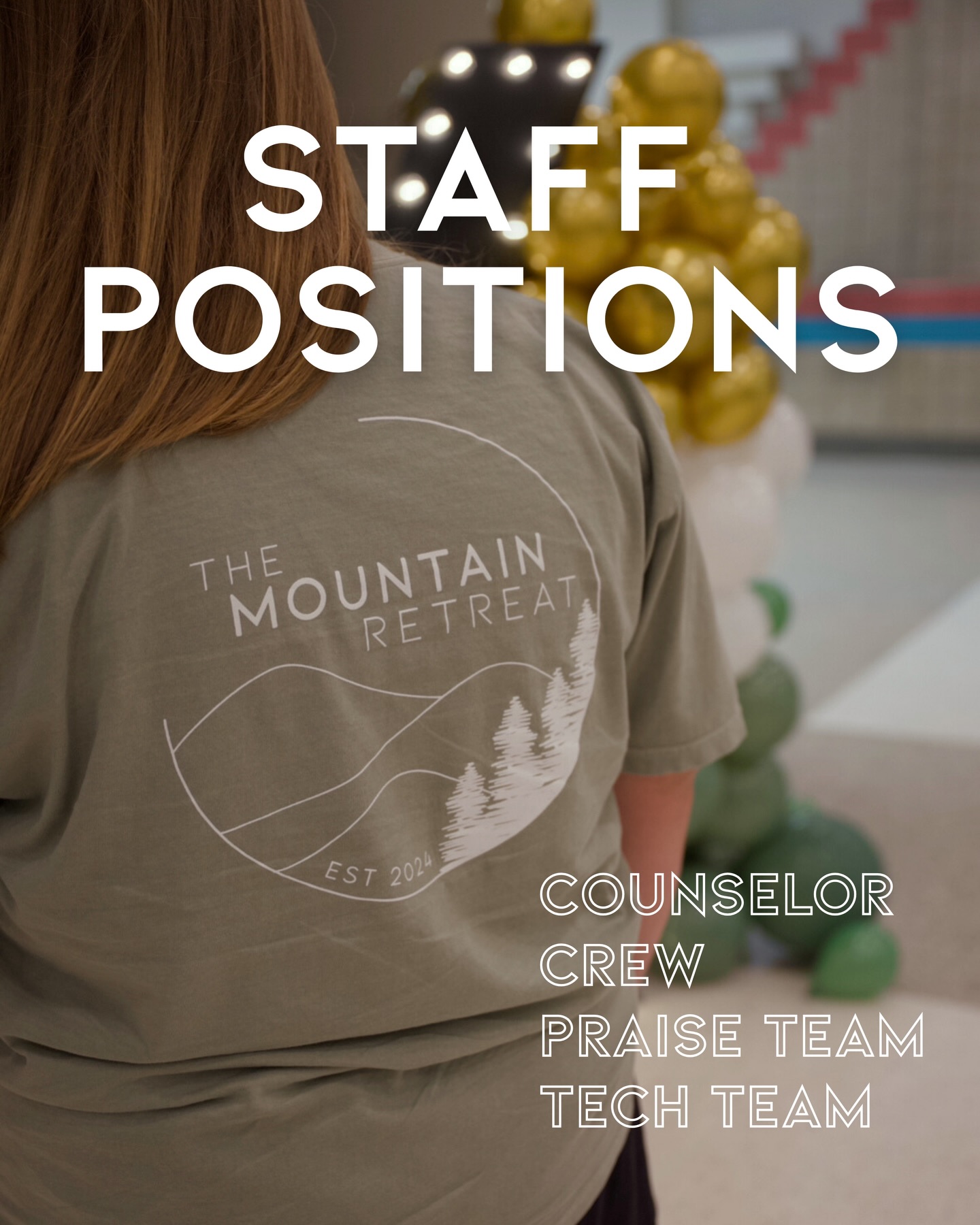 Thinking about serving on Mountain 2026 staff? Take a look at the positions you can apply for and what they involve!
Remember, staff applications open in just TWO days!! Feel free to message us with any questions!