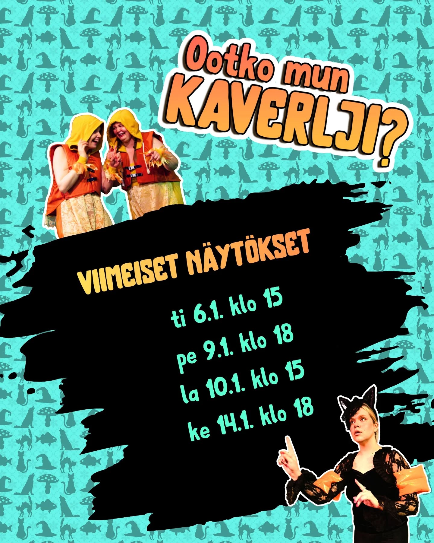 Ootko mun kaverljin viimeiset esitykset @pakkahuonejoensuu!
Lisätiedot ja liput www.vaarapyora.com
Lippuja saa myös ovelta, varaukset vaarapyora@gmail.com
Kuva @jennijkat
#lastenteatteri #musiikkiteatteri #joensuu #kulttuuri
