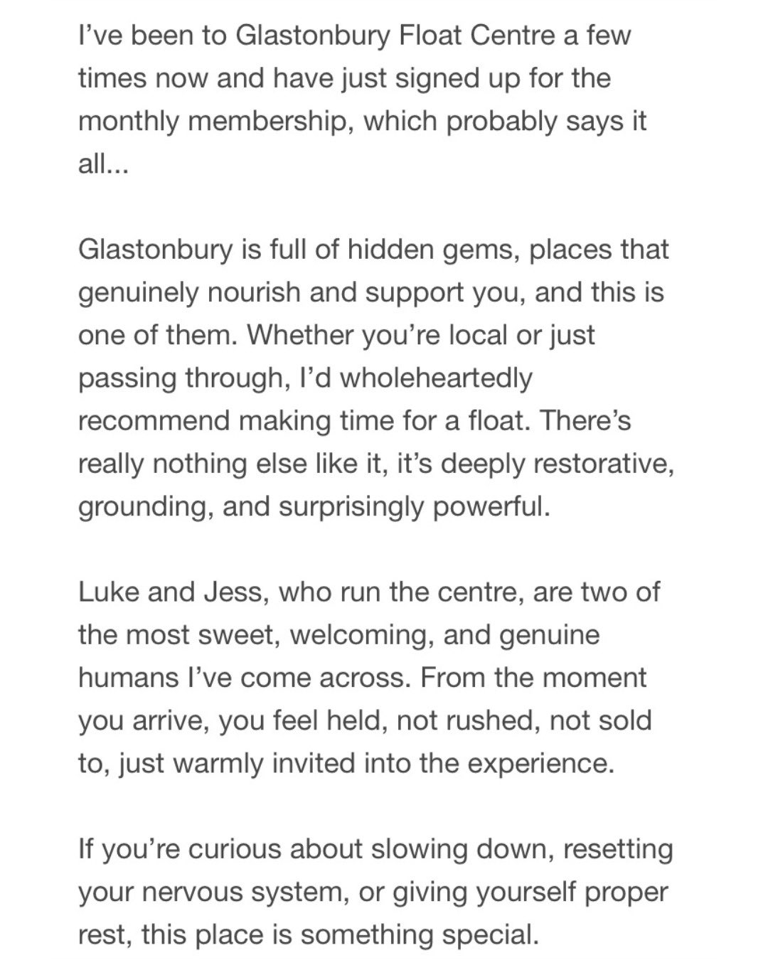 Don’t just take our word for it…. #floatationtherapy #relax #wellness #floating #mindfulness