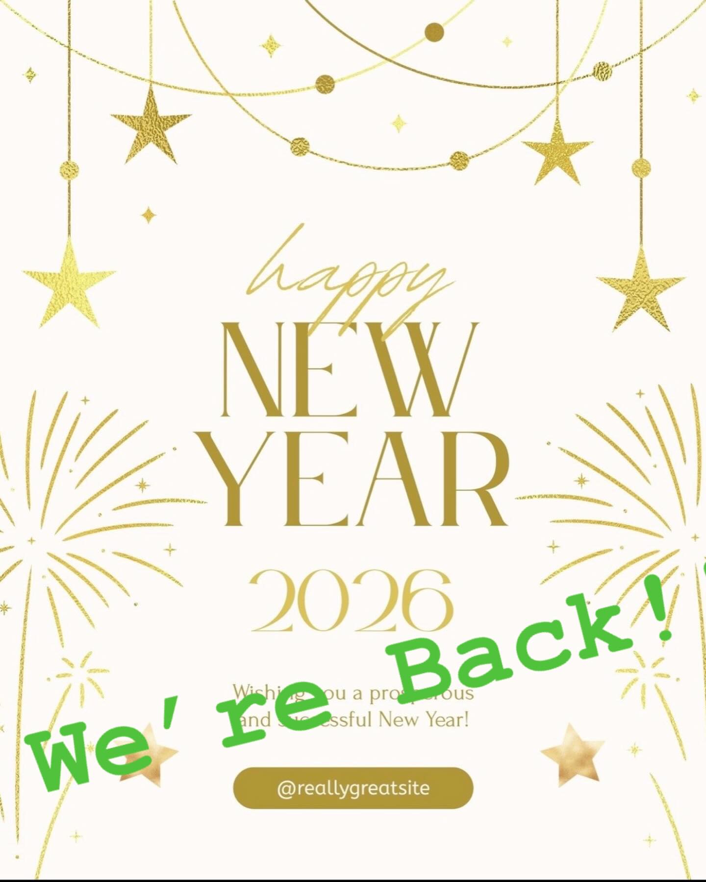 ✨ Happy New Year ✨
We’re officially reopened and ready for an incredible year ahead.
Thank you for your continued love and support — let’s make 2026 unforgettable.
🖤 Visit us at byrossgarcia.com