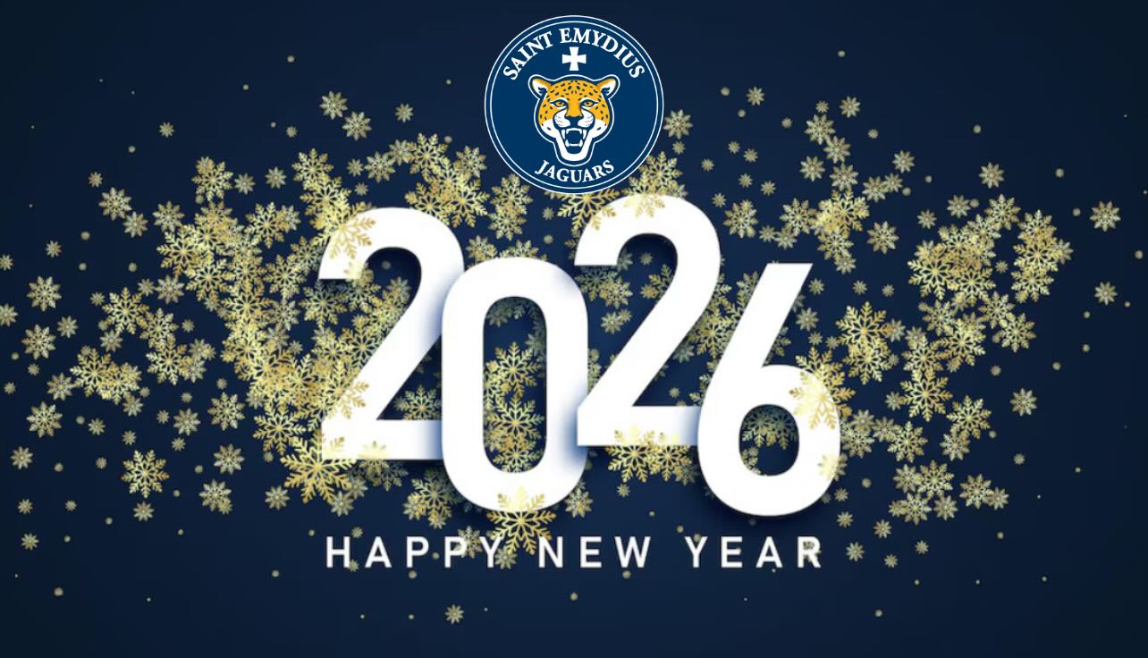 Happy New Year from our St. Emydius family to yours!🎉
May God bless you and your loved ones with prosperity, good health, and happiness in the New Year.
¡Feliz año nuevo de nuestra familia de St. Emydius a la suya!🎉
Que Dios los bendiga a usted y a sus seres queridos con prosperidad, buena salud y felicidad en el Año Nuevo.
#stemydiuscatholicschool #jaguarstrong #lynwood
