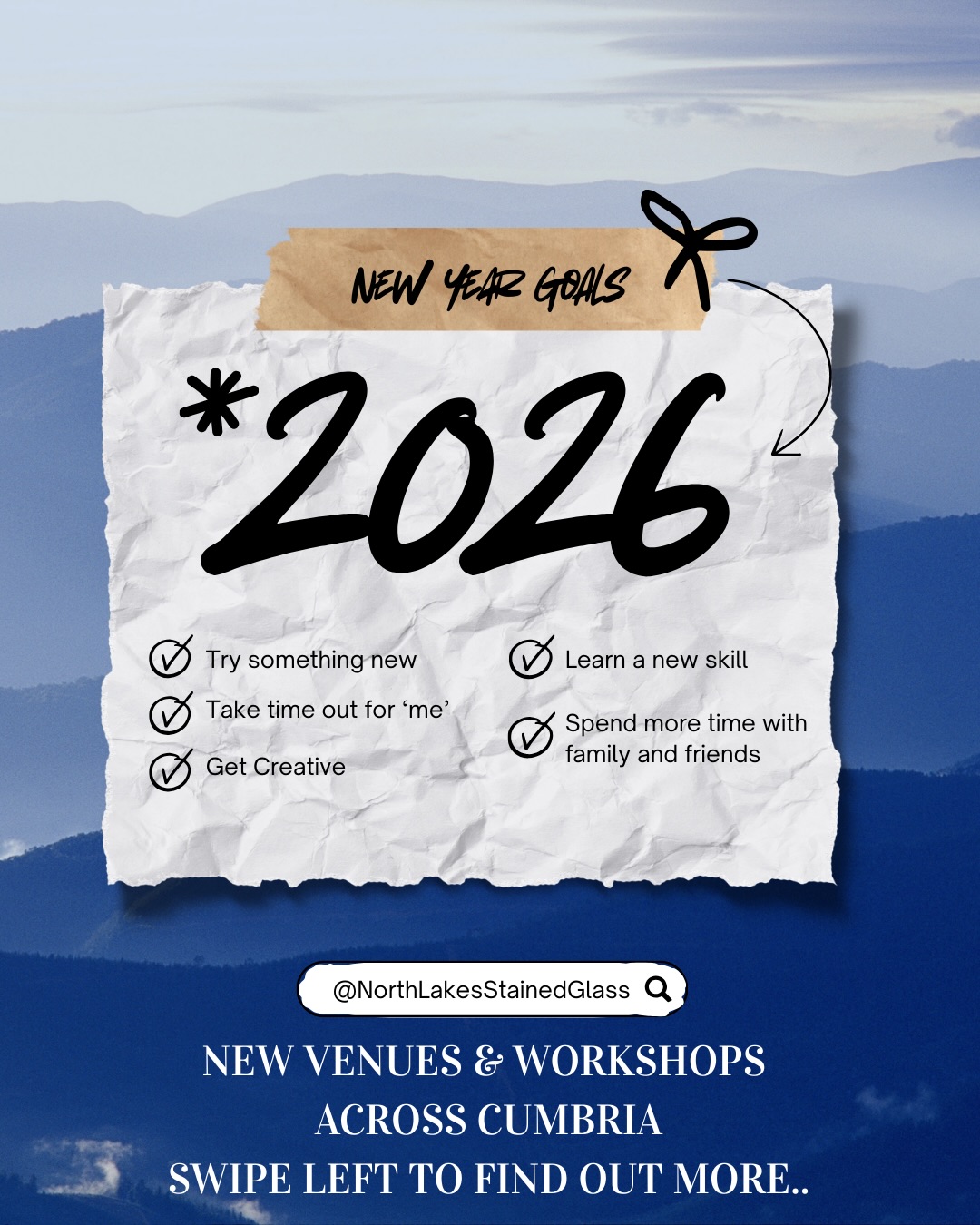 2026 - Try something new in the new year! Check these new courses and venues out, which due to popular demand and to increase accessibility across the county, will be running alongside the sessions already taking place at my home studio in Keswick!
#NewBeginnings #2026Goals #NewYearNewYou #StainedGlass #GetCreative #Creativity #NewSkills #NewHobby #Learn #Teach #TimeOut #Wellbeing #GlassArtist #CumbrianCraft #LakeDistrict #Retreat #Glass #GlassSchool #MakeItAtMarket
@the_makers_mill @hare_hill_barn @rheged_centre @tulliecarlisle @edenvalleyartisticnetwork @cumbrialifemag @arts_cumbria @whatsonincumbria @visitkeswick @visit_eden @visit_cumbria @heritagecrafts @contemporaryglasssociety @creativeglassguild @sgaa_hq @make_it_at_market @wordsworthgrasmere @blackwellartsandcrafts @keswickmuseum