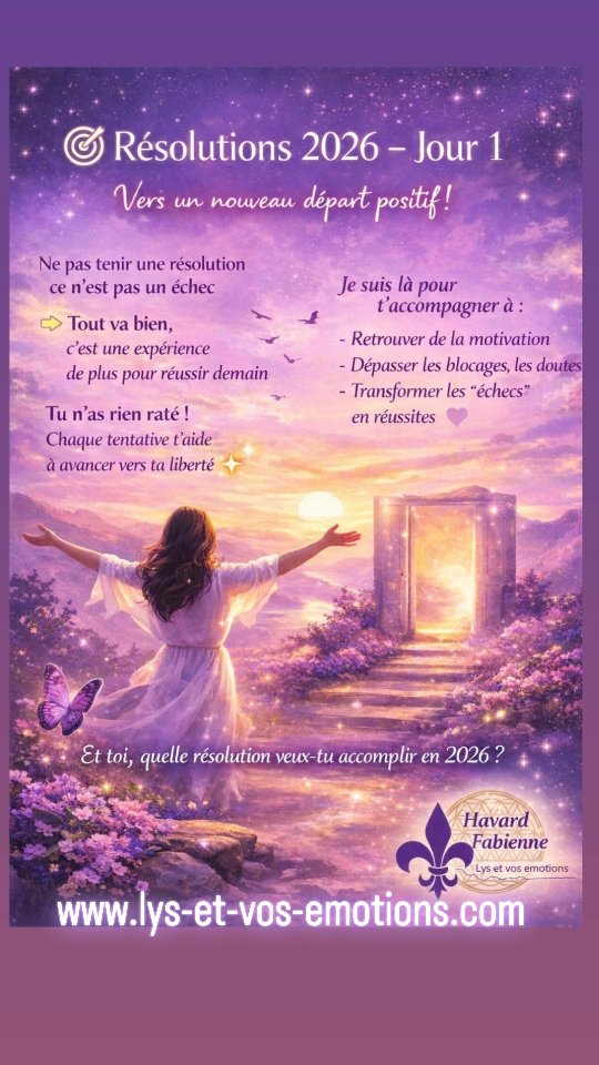 Dis moi en commentaire ta ou tes resolutions pour
2026,
🎯 Résolutions 2026 – Jour 1
Rappel important :
❌ Ne pas tenir une résolution ce n’est pas échouer ✅ Cela signifie simplement que quelque chose est à ajuster
Si tu n’as pas encore commencé,
si tu doutes de tenir le rythme,
Si tu manques de motivation,
ou si tu as déjà abandonné…
👉 tout va bien !!
Un échec n’est pas une fin, c’est une expérience de plus pour mieux réussir demain 🌱
👉 tu n’as rien raté.
Chaque tentative est une expérience qui te permet de connaître tes limites, tes obstacles et te rapproche d’une version de toi plus alignée, 🤍
Je suis là pour accompagner celles et ceux qui souhaitent : retrouver de la clarté, dépasser les blocages, transformer les “échecs” en leviers de réussite, Avancer, S’améliorer et enfin vivre comme on l’a décidé !
Je peux t’accompagner si tu ressens le besoin d’un soutien bienveillant pour avancer.
💭 Et toi, que voudrais-tu voir évoluer cette année ? Si tu avais une resolution à accomplir, ce serait quoi ? #Résolutions2026 #NouveauDépart #Bienveillance #DéveloppementPersonnel #Thérapie #Accompagnement #ChaquePasCompte #ÉchecConstructif#resolutions2026