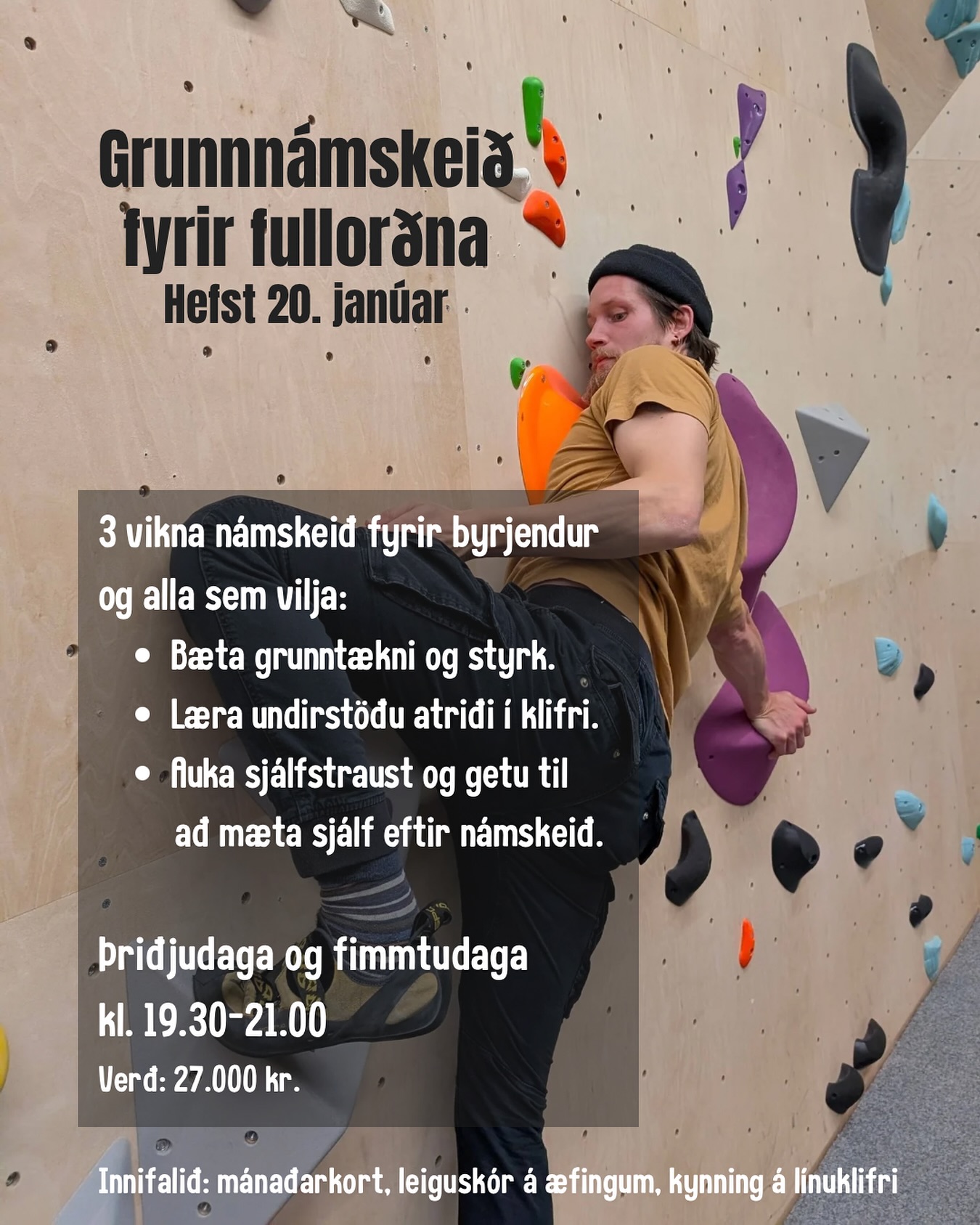 Nýtt ár og um að gera að taka svolítið á því! Þetta er skemmtilegasta líkamsrækt sem völ er á, það er okkar (næstum) hlutlausa mat 😝 Fyrsta námskeið 2026 er komið í sölur, kíkið inn á heimasíðuna okkar fyrir frekari upplýsingar og skráningu. Þar koma einnig inn upplýsingar um fleiri námskeið og æfingar á komandi vikum💪🏽