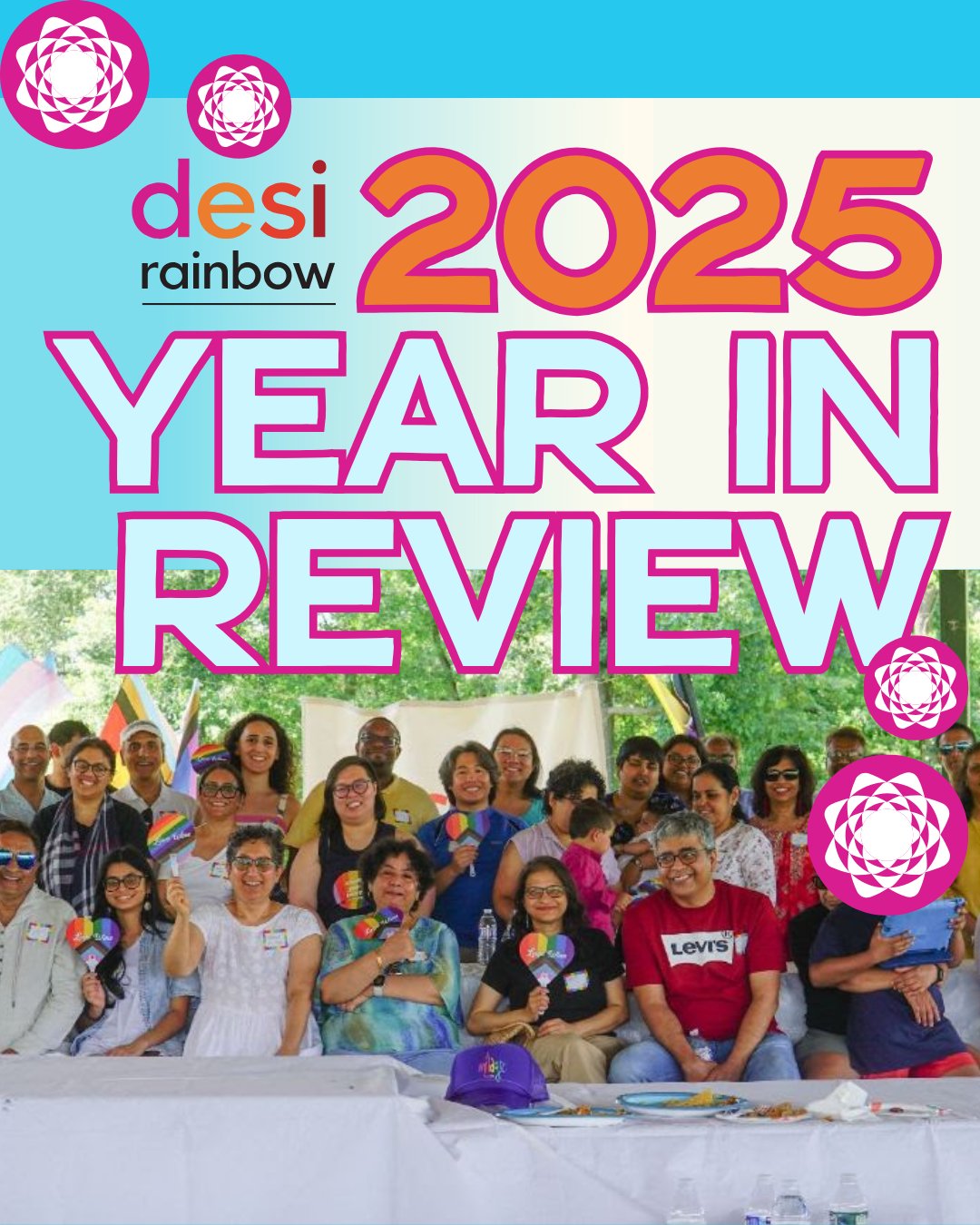 🤝 This year has been filled with extraordinary challenges to the health and safety of the queer and trans community. In spite of this, our community has demonstrated the power of community building and resiliency during difficult times.
💓 Thanks to you, we have been able make a real difference and continue to support, educate and advocate for the rights of South Asian LGBTQIA+ people and their families. We wanted to highlight some of all the great work you've helped us accomplish this year!
🎉 To close off our wrap up, we wish each and every one of you a New Year full of joy, health and safety!
🥰 If we have been a part of your 2025, please consider making a donation today to help us continue our life saving work in #2026! Join us in creating a more affirming world for LGBTQIA+ Desis at desirainbow.org/donate
#DesiRainbow #LGBTQDesi #QueerSouthAsian #CommunityBuilding #LGBTQAdvocacy #SouthAsianPride #YearInReview #QueerJoy #NewYear
