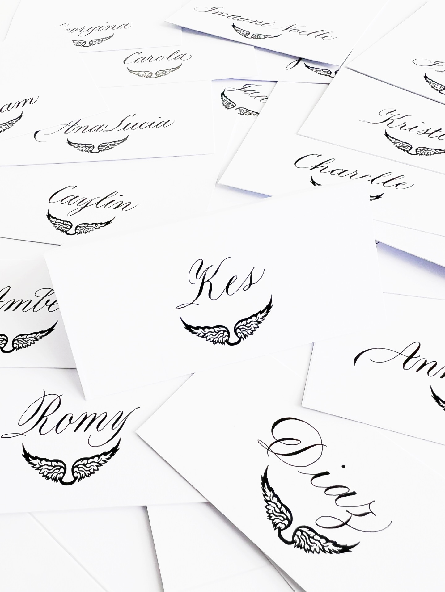 Namecard scribing for @zadigvoltaire
Sometimes a brand requests a specific script. When they don’t, I go with the safety of Copperplate and add a flourish here and there to give it a bit more character.
#calligraphyname #calligraphy #copperplatescript #namecard #kalligrafie