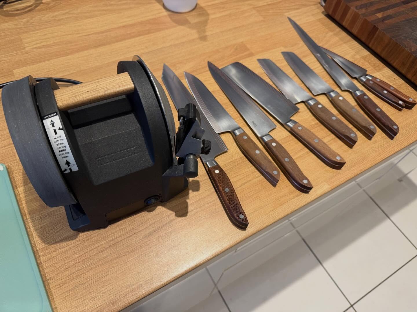 Knife sharpening day today.