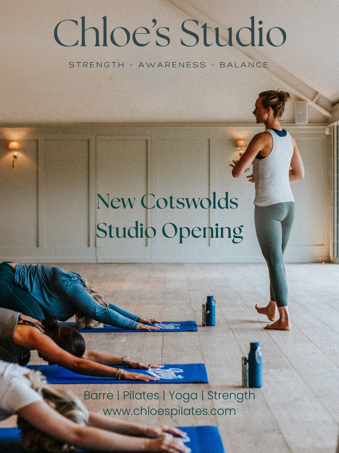 ✨ Chloe’s Studio is opening in the Cotswolds on 15th January ✨
A brand new space for fun, feel-good movement- strength, Pilates, sculpt, barre and yoga - designed to help you feel strong, energised and grounded as we head into the new year.
I’ll be teaching Monday–Thursday, and I’m so excited to be have some incredible teachers teaching throughout the week- @alexandrapilates @tass_herrera @lauren.whitrow and @pete.sidgwick- bringing their expertise (and great playlists 🎶) to the studio.
We’re open Monday–Friday, right next door to a gorgeous cafe @the_old_coal_yard who will have a new menu serving nourishing food, smoothies and coffee💚
If you’ve been thinking about starting fresh, moving your body more, or finding a class you genuinely look forward to (that challenges you but also fun!) this is your sign ✨ Timetable is live on my website + bookings are now open via the link in bio.
#CotswoldsWellness #PilatesCotswolds #StrengthTraining #cotswolds #chloesstudio
