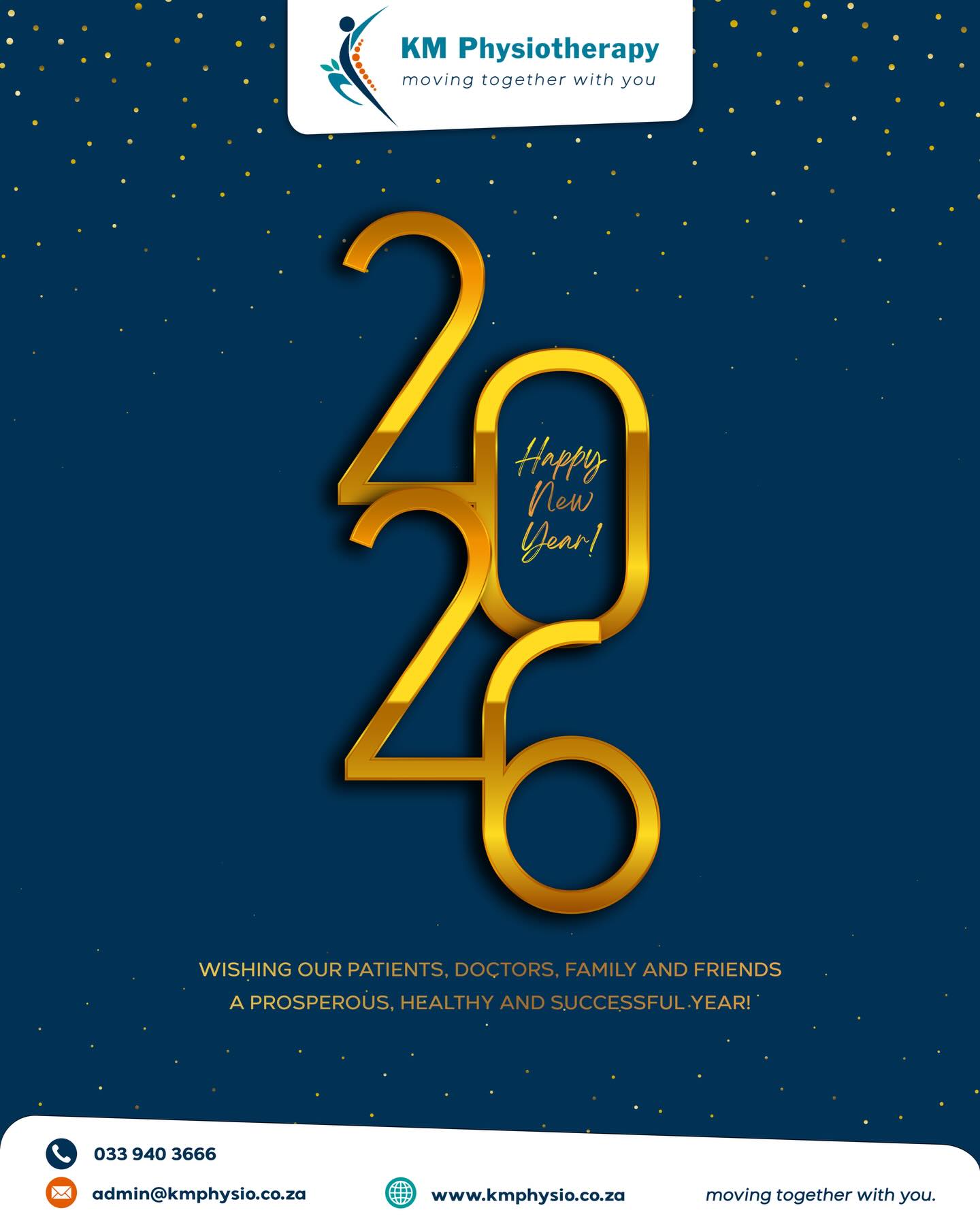 Happy New Year! 🎇🥂✨
Wishing all our patients, doctors, family and friends a year of good health, joy and success! 💫💙
Don’t work through the pain, let Kae-Motion Physio help you! ☺️
📞 033 940 3666
📧 admin@kmphysio.co.za
🌐 www.kmphysio.co.za
“Moving together with you!” 🏃♀️
.
.
.
#kaemotionphysiotherapy #kaemotionphysio #physiotherapy #hiltonsportsmedicine #sportsmedicine #happynewyear #newyear #2026 #newyear2026
