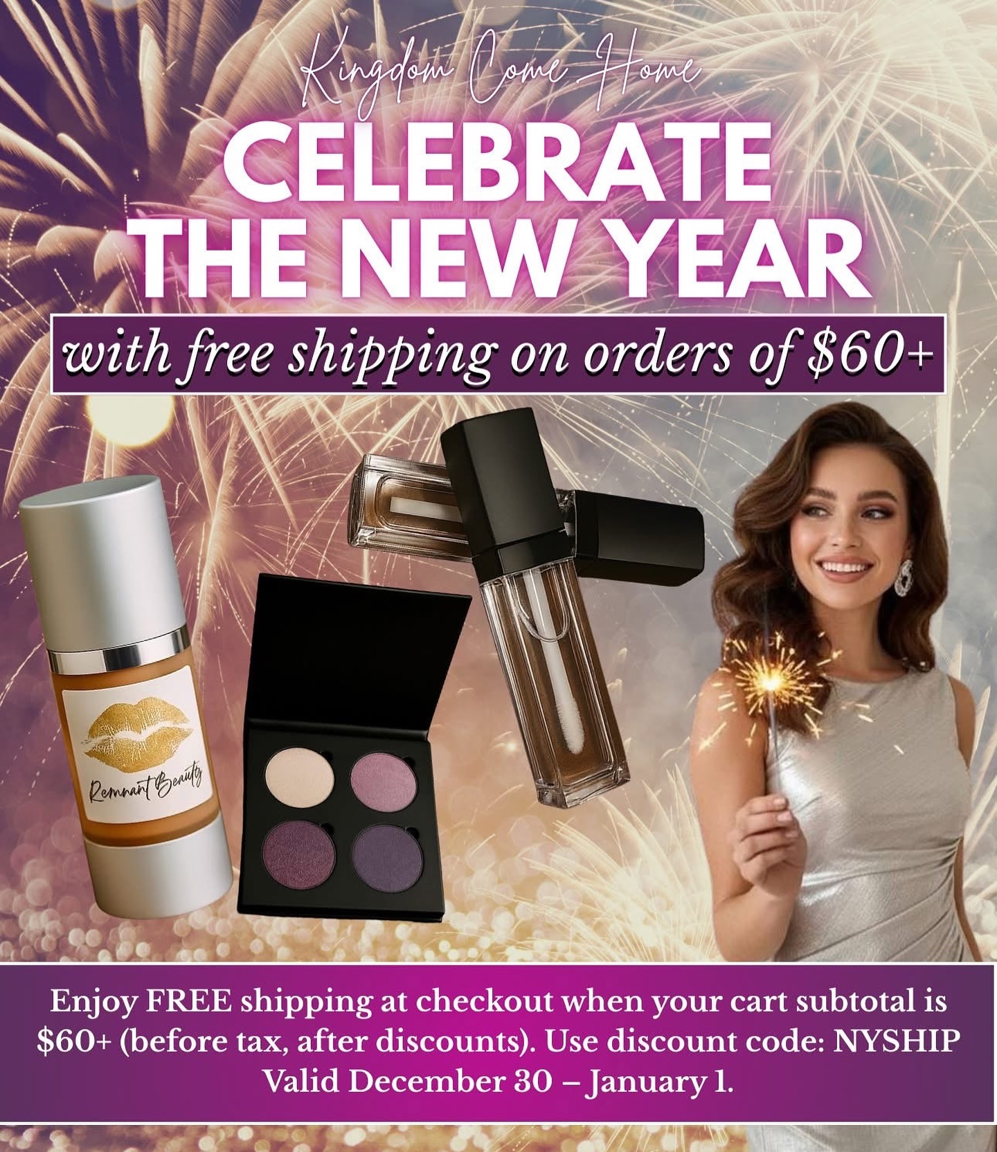 ⏰ A FEW HOURS LEFT 👉 Every purchase made tonight helps restore dignity and hope to s-xually exploited and tr-fficked women.
Morning Glory has been the blessed recipient of Kingdom Come Home’s first fruits for 2025. But it ends tonight!
𝐑𝐢𝐧𝐠 𝐢𝐧 𝐭𝐡𝐞 𝐍𝐞𝐰 𝐘𝐞𝐚𝐫 𝐰𝐢𝐭𝐡 𝐒𝐨𝐦𝐞𝐭𝐡𝐢𝐧𝐠 𝐒𝐩𝐞𝐜𝐢𝐚𝐥—
Celebrate with FREE Shipping on orders of $60 or more!
🚚 𝐇𝐨𝐰 𝐭𝐨 𝐂𝐥𝐚𝐢𝐦 𝐘𝐨𝐮𝐫 𝐅𝐫𝐞𝐞 𝐒𝐡𝐢𝐩𝐩𝐢𝐧𝐠:
1️⃣ 𝑨𝒅𝒅 𝒚𝒐𝒖𝒓 𝒇𝒂𝒗𝒐𝒓𝒊𝒕𝒆𝒔 𝒕𝒐 𝒚𝒐𝒖𝒓 𝒄𝒂𝒓𝒕
2️⃣ 𝑺𝒑𝒆𝒏𝒅 $60 𝒐𝒓 𝒎𝒐𝒓𝒆
3️⃣ 𝑬𝒏𝒕𝒆𝒓 𝑪𝒐𝒅𝒆: 𝑵𝒀𝑺𝑯𝑰𝑷 𝒂𝒕 𝒄𝒉𝒆𝒄𝒌𝒐𝒖𝒕
⚠️ 𝑽𝒂𝒍𝒊𝒅 𝒇𝒐𝒓 𝑼.𝑺. 𝒐𝒓𝒅𝒆𝒓𝒔 𝒐𝒏𝒍𝒚. 
🔗 Link in our bio!
✝️ 𝑪𝒐𝒍𝒐𝒔𝒔𝒊𝒂𝒏𝒔 3:17
“𝑨𝒏𝒅 𝒘𝒉𝒂𝒕𝒆𝒗𝒆𝒓 𝒚𝒐𝒖 𝒅𝒐, 𝒊𝒏 𝒘𝒐𝒓𝒅 𝒐𝒓 𝒅𝒆𝒆𝒅, 𝒅𝒐 𝒆𝒗𝒆𝒓𝒚𝒕𝒉𝒊𝒏𝒈 𝒊𝒏 𝒕𝒉𝒆 𝒏𝒂𝒎𝒆 𝒐𝒇 𝒕𝒉𝒆 𝑳𝒐𝒓𝒅 𝑱𝒆𝒔𝒖𝒔, 𝒈𝒊𝒗𝒊𝒏𝒈 𝒕𝒉𝒂𝒏𝒌𝒔 𝒕𝒐 𝑮𝒐𝒅 𝒕𝒉𝒆 𝑭𝒂𝒕𝒉𝒆𝒓 𝒕𝒉𝒓𝒐𝒖𝒈𝒉
#firstfruits #kingdomcomehome #nontoxicskincare #blessed