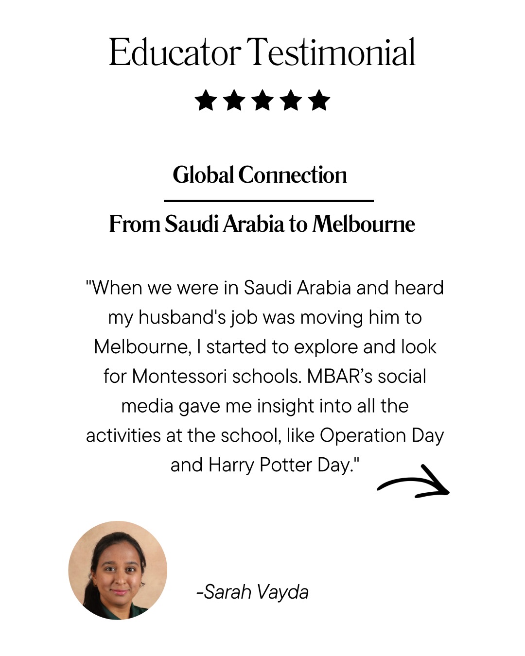 From across borders to finding home 💛
When you move internationally, finding the right school matters and we’re incredibly lucky Mrs. Sarah found hers with us. Honored to have her as part of our community. #montessori #educator #testimonial #spacecoast