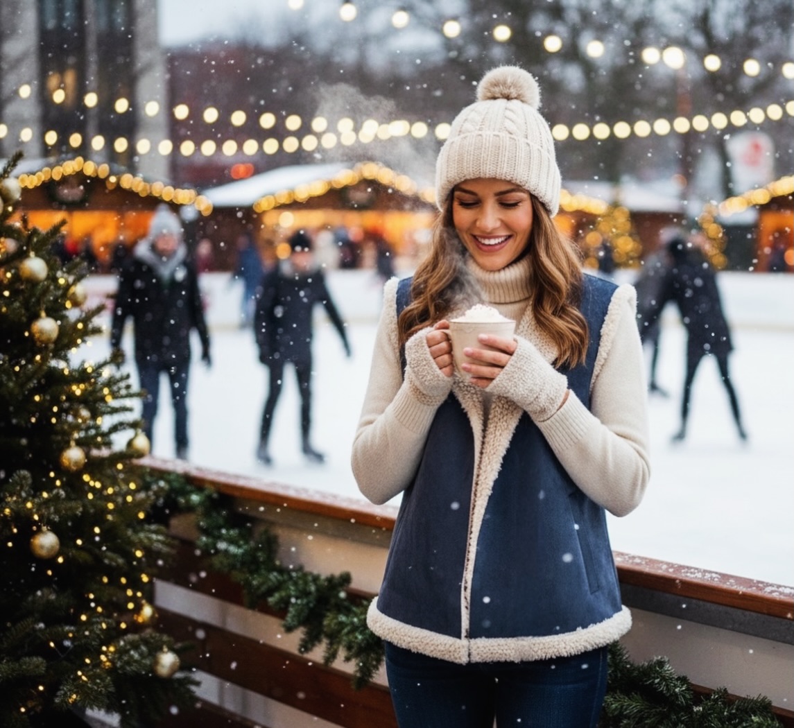 Cold fingers, warm layers, holiday spirit 🔔✨
This season’s coziest essential?
A handmade bodywarmer, in deep blue suede with a soft beige Sherpa lining — made to brave winter air with style.
Perfect for:
🧤 Wandering Christmas markets
☕ Holding hot cocoa with both hands
🎁 Browsing handmade stalls and twinkling lights
It’s that piece you throw on and forget to take off — soft, warm, and effortlessly layered over anything from a chunky knit to a long dress and boots.
Crafted for winter wanderers.
#HandmadeForTheSeason #BodywarmerLove #WinterLayering #ChristmasMarketStyle #SuedeAndSherpa SlowMadeWarmth FestiveAndCozy WinterFashionWithHeart