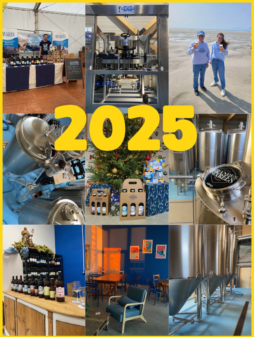 🌊 Bonne Année 2026 🌊
2025 en quelques images..
Des brassins, des rencontres, des festivals et surtout beaucoup de passion 🍺
Merci à celles et ceux qui ont fait vivre la brasserie cette année : clients, partenaires, bars, cavistes, amis.
On se retrouve en 2026, encore plus motivés 💪
#brasseriegrandesmarees #2025 #biere #cote d’opale