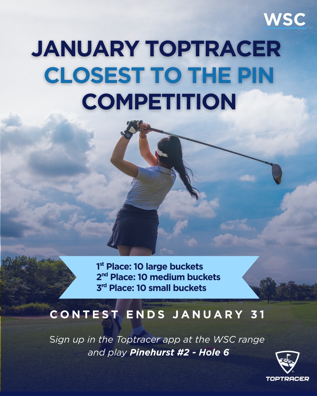 ⛳ NEW MONTH, NEW CHALLENGE ⛳
This month we're testing your skills on Hole 6 of the prestigious Pinehurst No.2 Golf Course. 🏌️
Thanks to everyone who competed in our December "Closest to the Pin" contest. Congratulations to our winners! 🥇 Shaqville 🥈 mmaxted 🥉 Rybek
#TopTracer #GolfCompetition #PinehursNo2 #WoodinvilleSportsClub #WSCGolf #PNWGolf