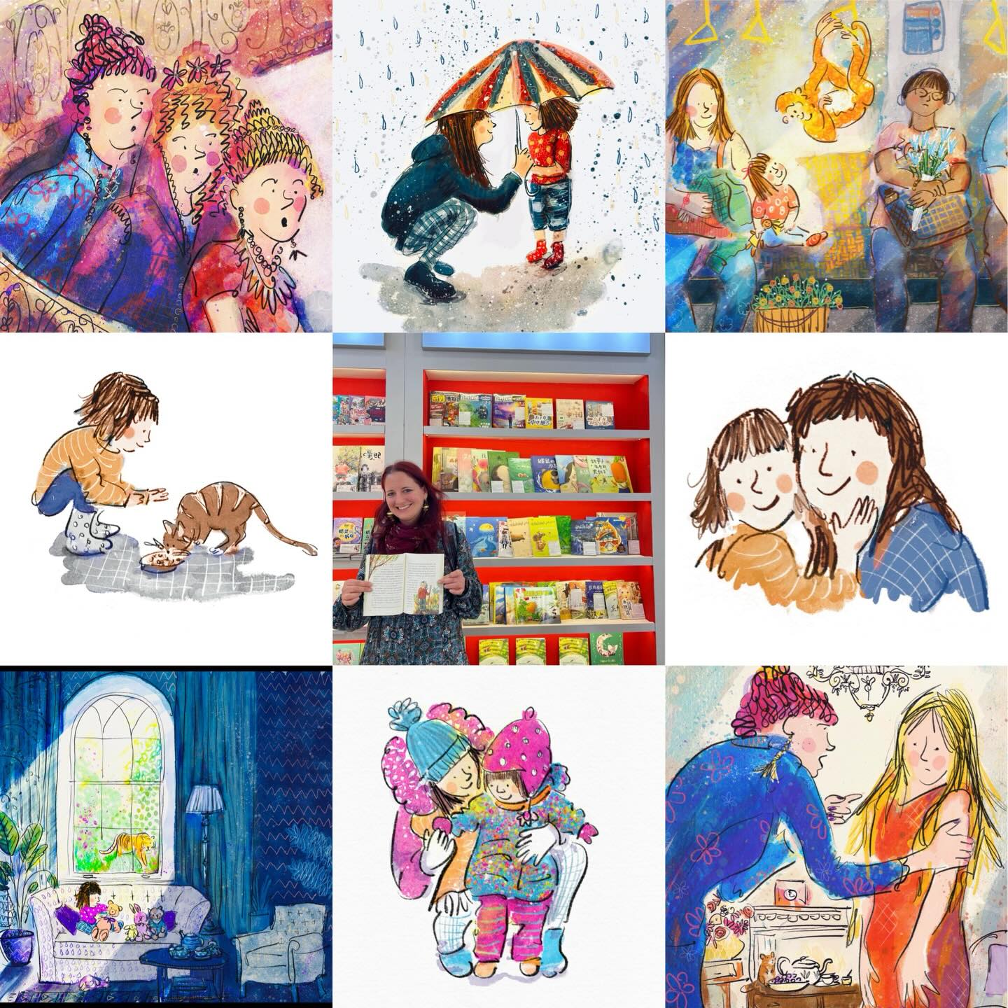 Happy New Year! 🎆 I can’t share all of my work from this year, but here’s a few pictures for #artvartist #artvartist2025 In terms of illustration work it’s certainly been a year of ups and downs. Some points where I really have felt pretty low, like when me and my agency parted ways and I felt pretty down and unsure about what was next. There have also been some nice surprises, particularly towards the end of the year. The picture of me in the middle was also one of my highlights - finding the book I illustrated at Bologna Book Fair in March! New year’s creative resolution is just to keep going and make work that feels like me! That feels quite enough of a challenge sometimes. Thank you for being here with me and for all your support. It has been so lovely to gain so many more followers this year and your supportive comments really do help keep me making!#goodshipillo #goodshippicturebooks #artvsartist