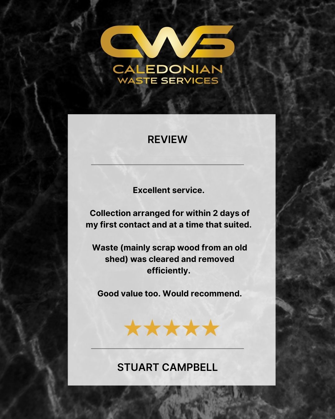 Feedback like this makes our day!
Quick turnaround, flexible collection times and efficient removal — even for bulky scrap wood from an old shed. All cleared and gone within days.
Thanks for choosing Caledonian Waste Services and for the recommendation.
#wasteremoval #edinburgh #localbusiness #customerfeedback #wastecollection #trustedservice