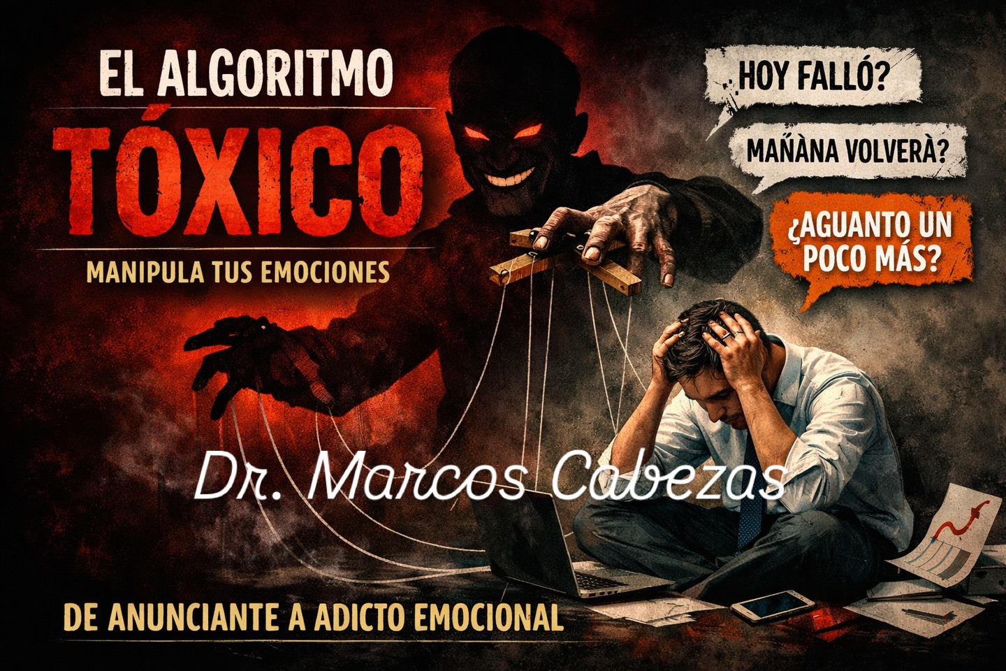 Cuando el algoritmo se comporta como un maltratador psicológico
Psicoterapia aplicada a Meta Ads y la dependencia del emprendedor
Dr. Marcos Cabezas
Durante años he trabajado con personas atrapadas en relaciones de dependencia emocional.
Relaciones donde el daño no viene del golpe, sino del refuerzo intermitente, de la esperanza, de la confusión, de la culpa y de la promesa de que mañana será distinto.
Paradójicamente, fue fuera de la consulta donde reconocí el mismo patrón con absoluta claridad:
en el comportamiento de muchos emprendedores frente a Meta Ads.
No como metáfora.
Como estructura psicológica idéntica.
🧠 El refuerzo intermitente: la raíz común
La psicología lo sabe desde hace décadas:
el refuerzo impredecible genera más apego que el refuerzo constante.
Es el mecanismo de:
• Las máquinas tragaperras
• Las relaciones con maltrato psicológico
• Las conductas adictivas
En Meta Ads ocurre algo inquietantemente similar:
• Un día hay ventas.
• Otro día no.
• Luego una venta inesperada.
• Después silencio.
El cerebro del emprendedor no aprende eficiencia, aprende esperar.
Y cuando esperas, ya estás dentro.
🧠 Gaslighting algorítmico
En la clínica, el gaslighting aparece cuando la víctima empieza a dudar de su percepción:
“Quizá exagero”
“Quizá soy yo”
“Si aguanto un poco más…”
En Meta Ads el discurso es idéntico, pero tecnificado:
• “Está en aprendizaje”
• “No toques nada”
• “Dale tiempo”
• “Aumenta presupuesto”
El sistema nunca falla, solo “aprende”.
La responsabilidad siempre recae en quien sufre.🧠 Dependencia operativa
El emprendedor deja de decidir:
• Por datos
• Por estrategia
• Por criterio económico
Y empieza a decidir por:
• Miedo a romper el aprendizaje
• Miedo a parar
• Miedo a “perder lo que ya he invertido”
Eso, en psicología, tiene un nombre claro:
vinculación traumática.
🧠 ¿Es intencionado?
No en el sentido moral.
Sí en el sentido estructural.
Cuando un sistema se optimiza para:
• Maximizar permanencia
• Maximizar inversión
• Minimizar abandono
Converge inevitablemente en patrones de dependencia, aunque nadie los diseñe “con mala intención”.
No es maldad.
Es eficiencia conductual.