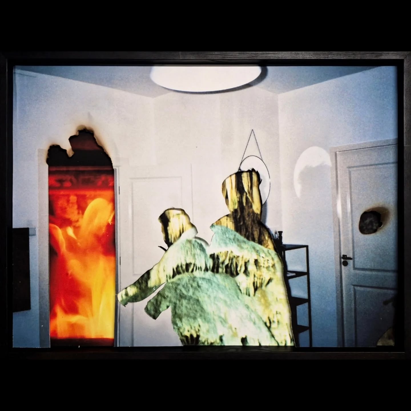 Cold beers and lit nights.
60 x 80 cm
Fading Memories Series
Multilayered Photography collage
Taken with Nikon AF200, printed on Hahnemühle Photo Rag, black wooden frame
2025
On show soon @vgalerie_
My photo collages illustrate how our memories fade and merge with older or forgotten ones. Over time, these memories blur together, get mixed, become abstract. The burnt spots symbolize memory loss, erased by time or diseases.
This one is about the good nights out with friends. Cheers to you, and thanks for the memories.
Photos: Grottes de Han, Fireplace in Belgium, Appartement of a friend in Amsterdam
#photography #collage #analog #art #amsterdam