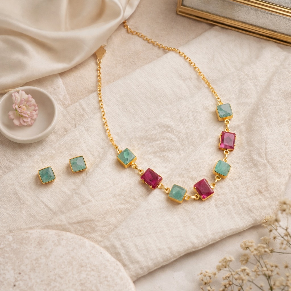 Some jewellery is made to match outfits.
This one is made to match moods.
Handcrafted with natural gemstones, this statement necklace brings together calming greens and bold pinks , a perfect balance of elegance and individuality. Finished in warm gold tones, it’s designed for women who love jewellery that feels artistic, timeless, and effortlessly chic.
Style it with solids, linens, festive wear or even everyday whites - this piece adapts, elevates, and always stands out.
Handcrafted jewellery
Natural gemstone necklace
Designed for modern, conscious wardrobes
📍Available at AtrangibyKritika, 108 D Mastercanteen
DM us to shop or visit our store.
#AtrangibyKritika
#HandcraftedJewellery
#GemstoneNecklace
#StatementNecklace
#sustainablejewellery