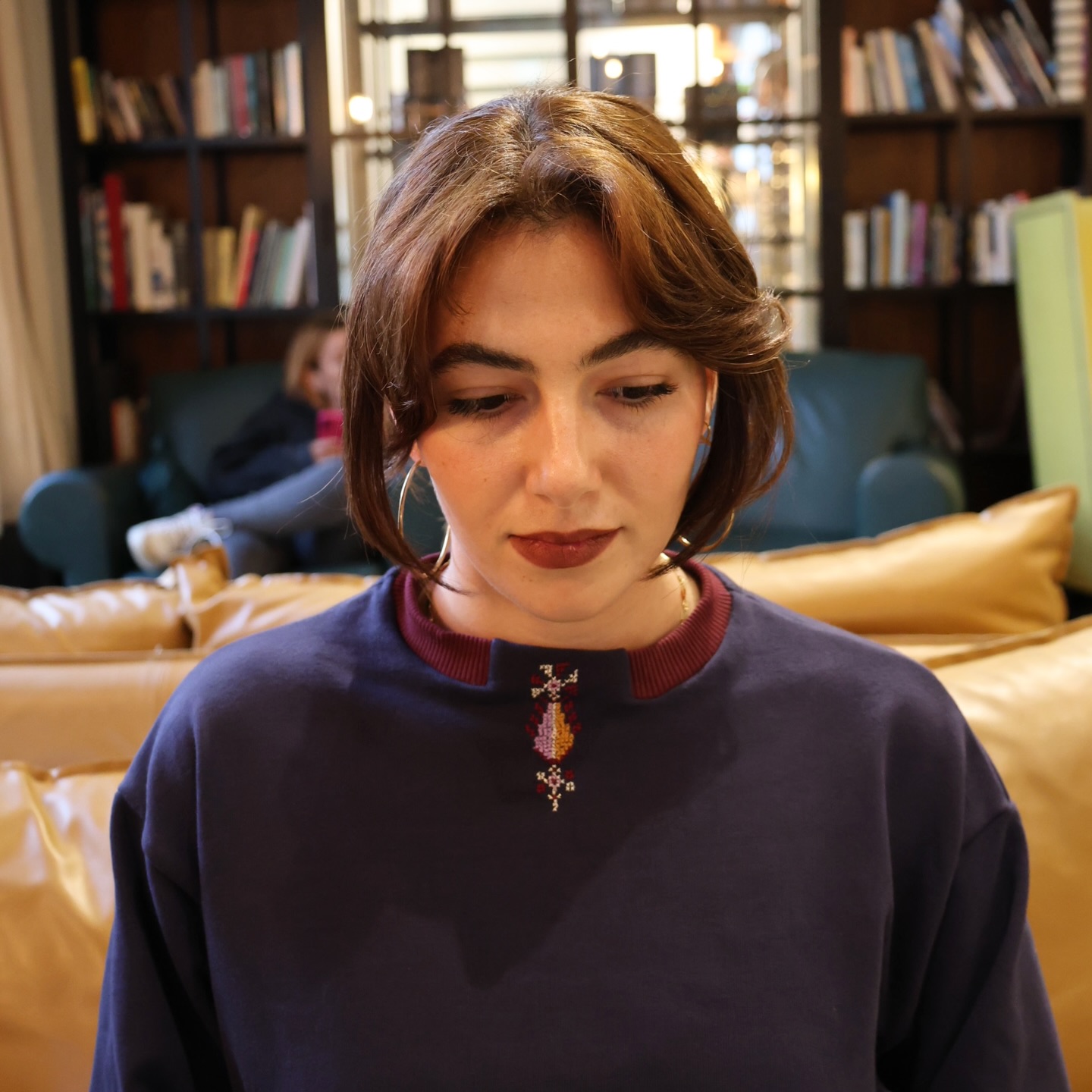 Our best-selling Sarwa سَرْوَة sweatshirt is back in new shades with colorful collars. Limited quantities available. Visit our website to learn more.
Salamat