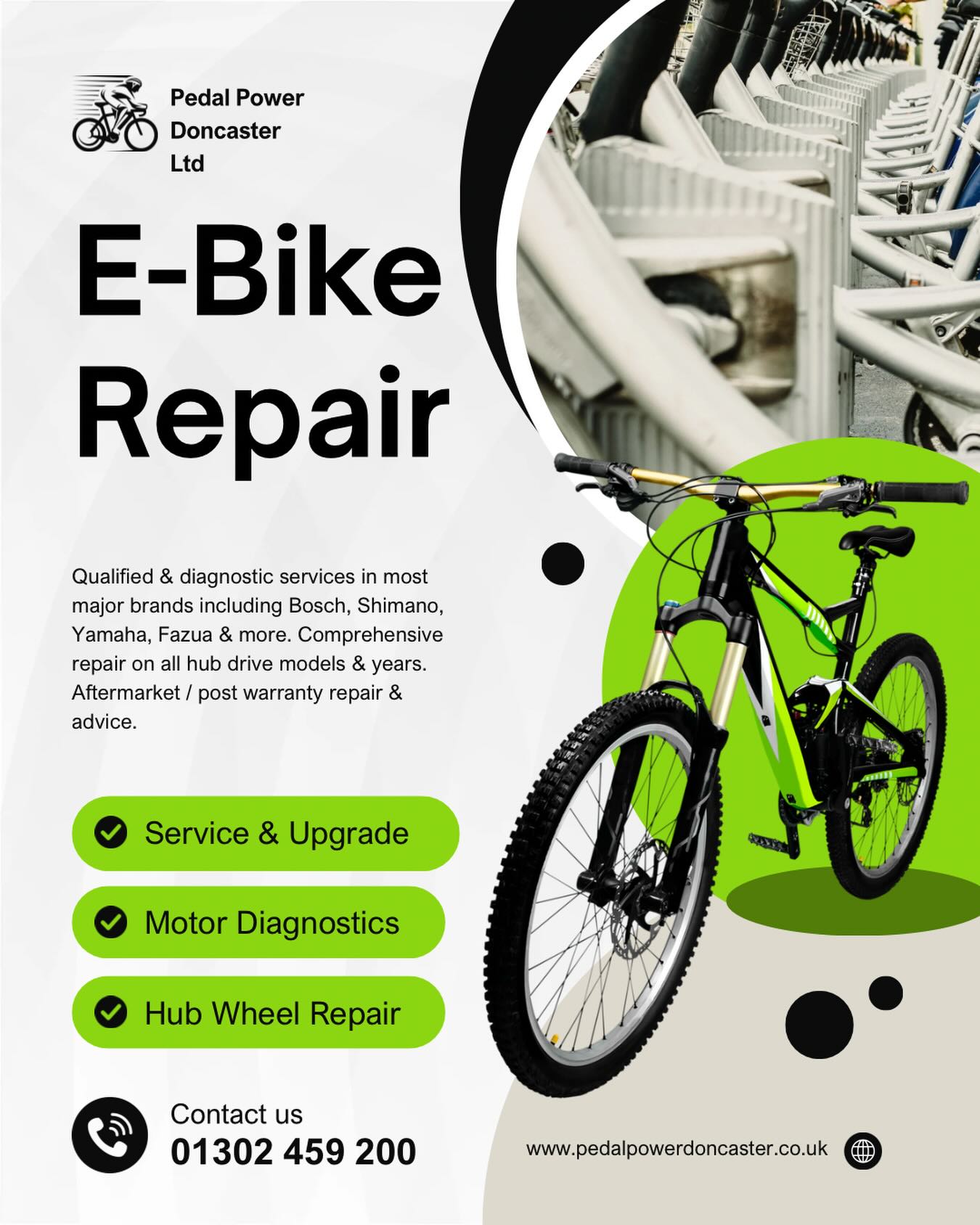 ⚡ E-bike not riding right?
Motor faults, battery issues, error codes or cut-outs — we’ve got you covered.
We’re electric bike repair specialists with the tools and knowledge to diagnose and repair what others can’t.
🔧 Bosch • Shimano • Bafang & more
📍 Based in Doncaster
👉 DM us to book in
#ebikerepair #electricbike #ebikeservice #ebikespecialist
#bikerepair bikemechanic bikefix
commutebike electriccycling
doncaster doncasterbikes doncastercycling
southyorkshire cyclinguk localbikeshop
