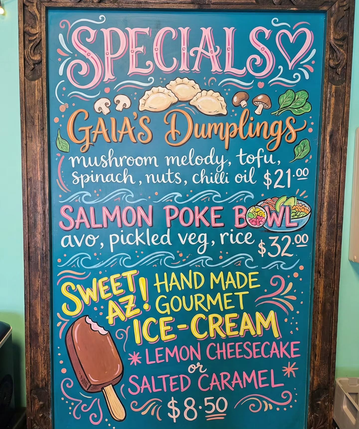 Specials Board, Saturday 3 January 🍦 #whitianga