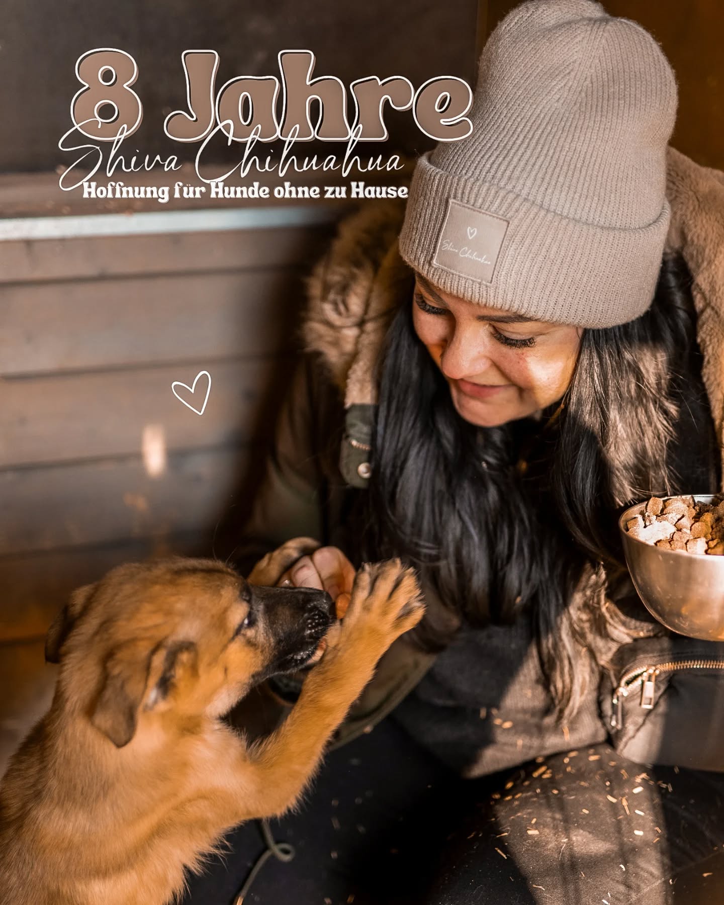 8 Jahre Shiva Chihuahua. - Birthday Spendenaktion ❤️🐕
Acht Jahre Liebe zu Hunden, Herzblut, kleine Pfotenabdrücke im Alltag – und eine große Dankbarkeit dafür, dass wir jeden Tag mit dem arbeiten dürfen, was wir lieben.
Zu unserem 8. Geburtstag (02.02.2018) möchten wir nicht nur feiern, sondern etwas zurückgeben.
Nicht alle Hunde haben das Glück, ein warmes Zuhause, einen vollen Napf oder Menschen zu haben, die sich kümmern. Viele leben auf der Straße – hungrig, krank, vergessen. Genau diesen Hunden hilft das @streunerparadies mit unermüdlichem Einsatz, Fürsorge und ganz viel Herz.
Jeder gerettete Hund bedeutet Futter, medizinische Versorgung, Schutz und Hoffnung auf ein besseres Leben.
Deshalb starten wir diese Spendenaktion:
Unser Geburtstagswunsch sind 2.000 € für das Streunerparadies. ❤️
Jeder Euro zählt.
Jede Spende ist ein Zeichen von Mitgefühl.
Und gemeinsam können wir dafür sorgen, dass aus Angst wieder Vertrauen wird – und aus einem Streuner vielleicht eines Tages ein geliebtes Familienmitglied.
Danke, dass ihr uns seit all den Jahren begleitet.
https://gofund.me/0b9a48b2b
Den Link findet ihr ebenso in der Bio ❤️
Erfahre mehr über unsere Arbeit mit dem Streunerparadies: www.shivachihuahua.at/charity